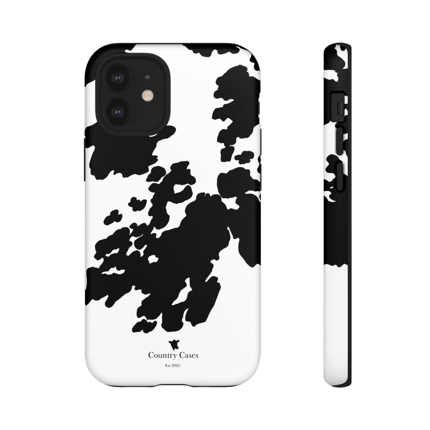 Black and white cow print case