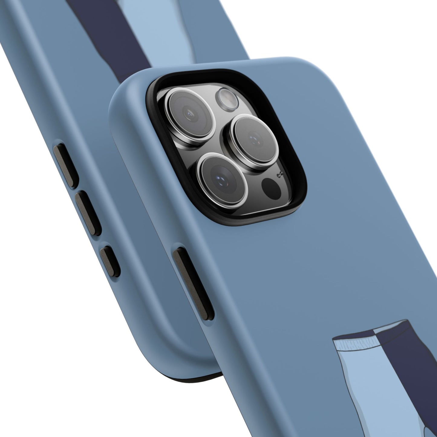 Blue two toned shorts case