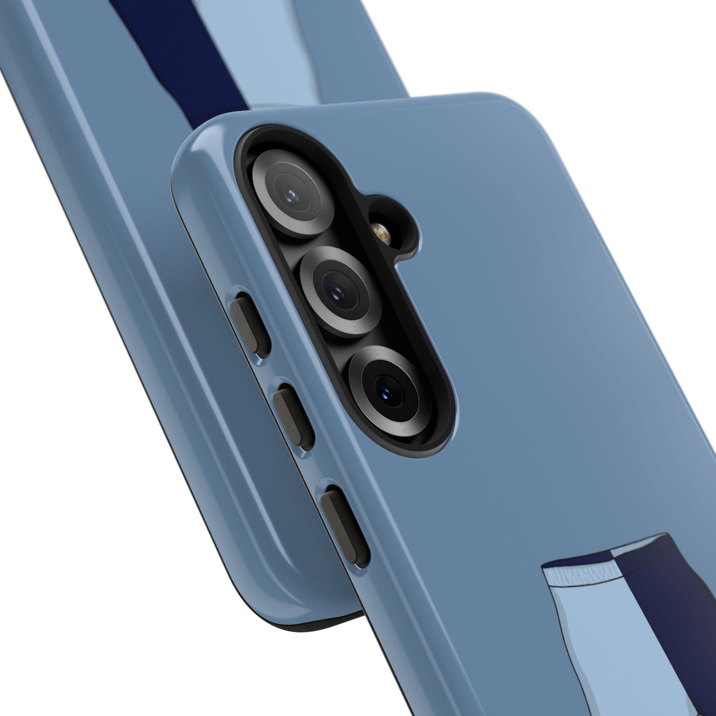 Android blue two toned short case