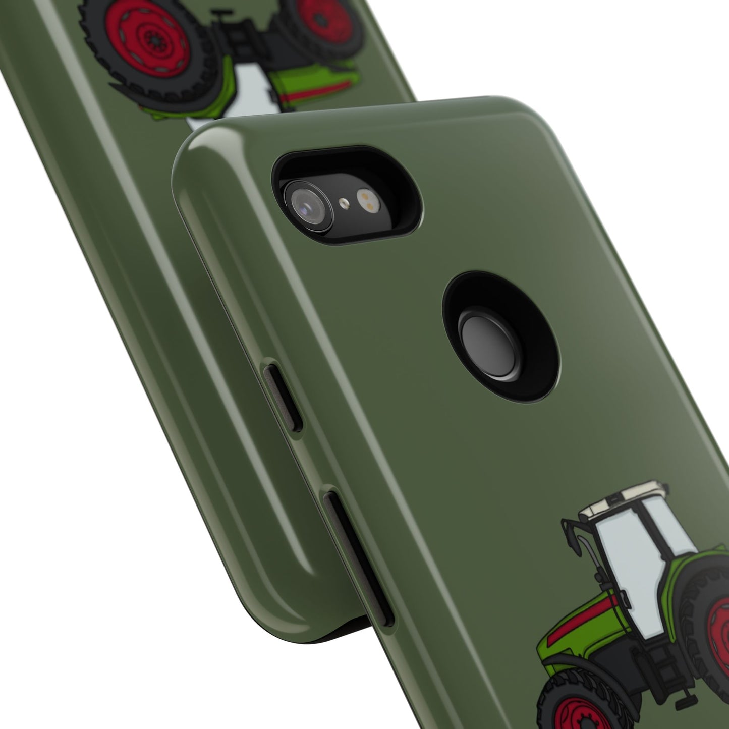Android green tractor case