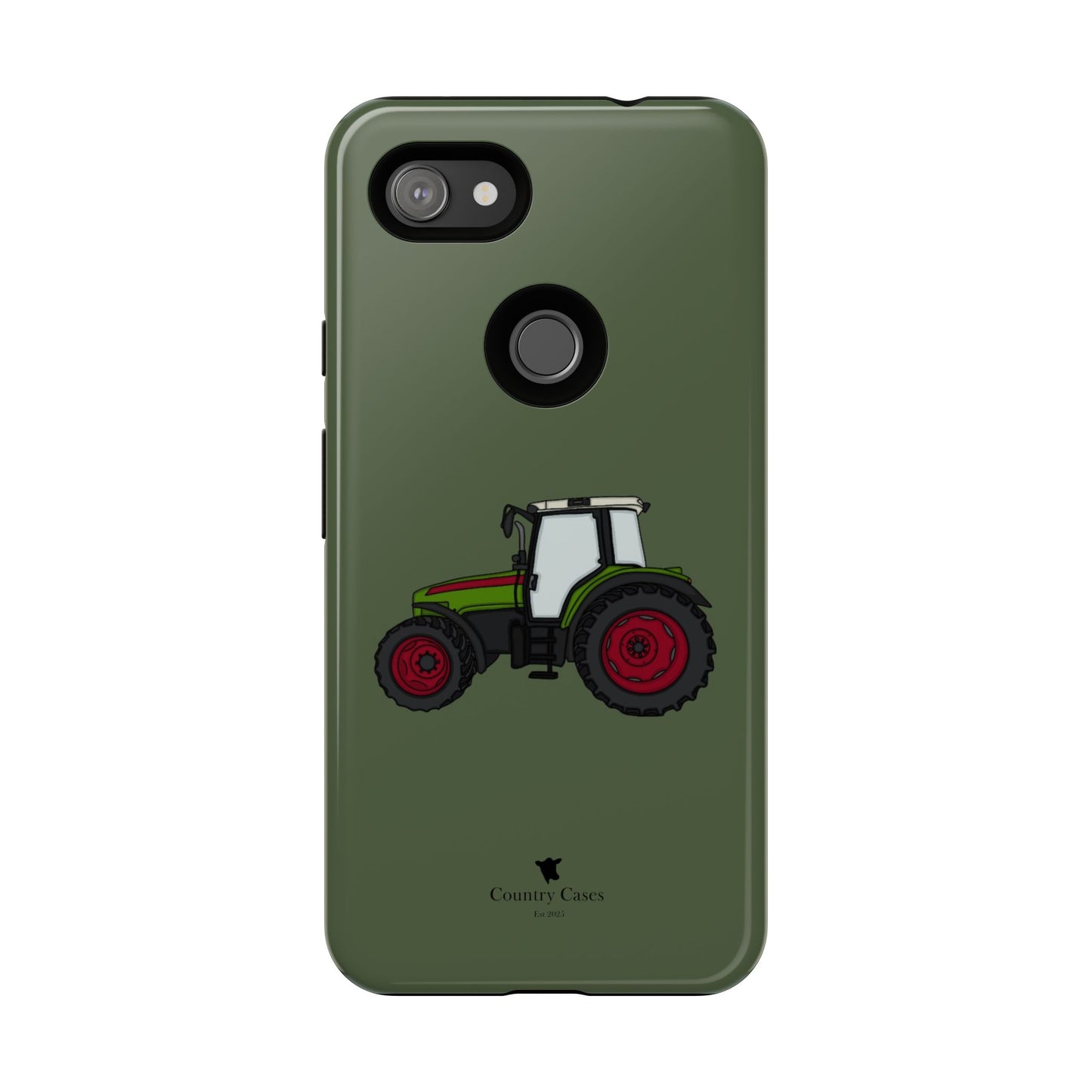 Android green tractor case