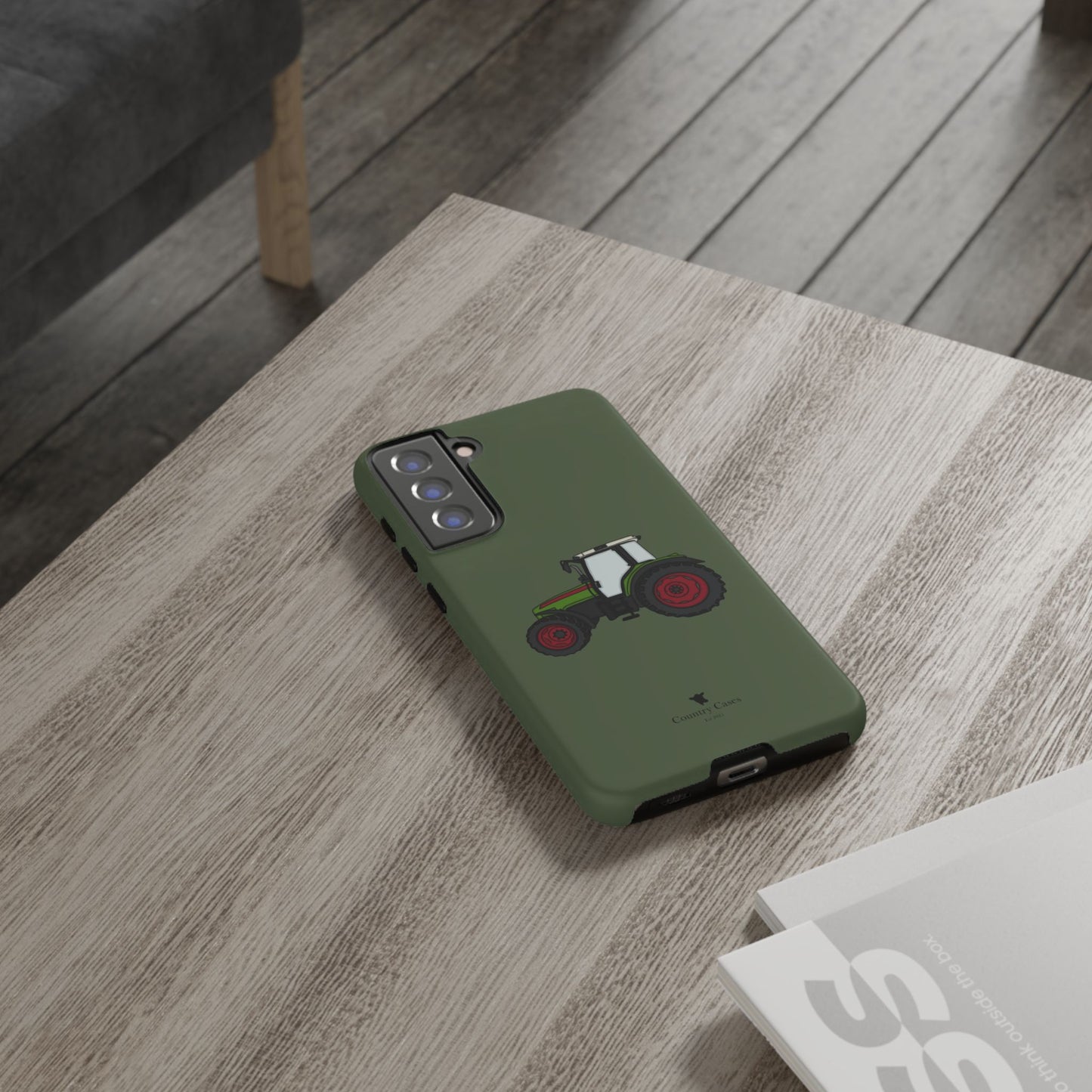 Android green tractor case
