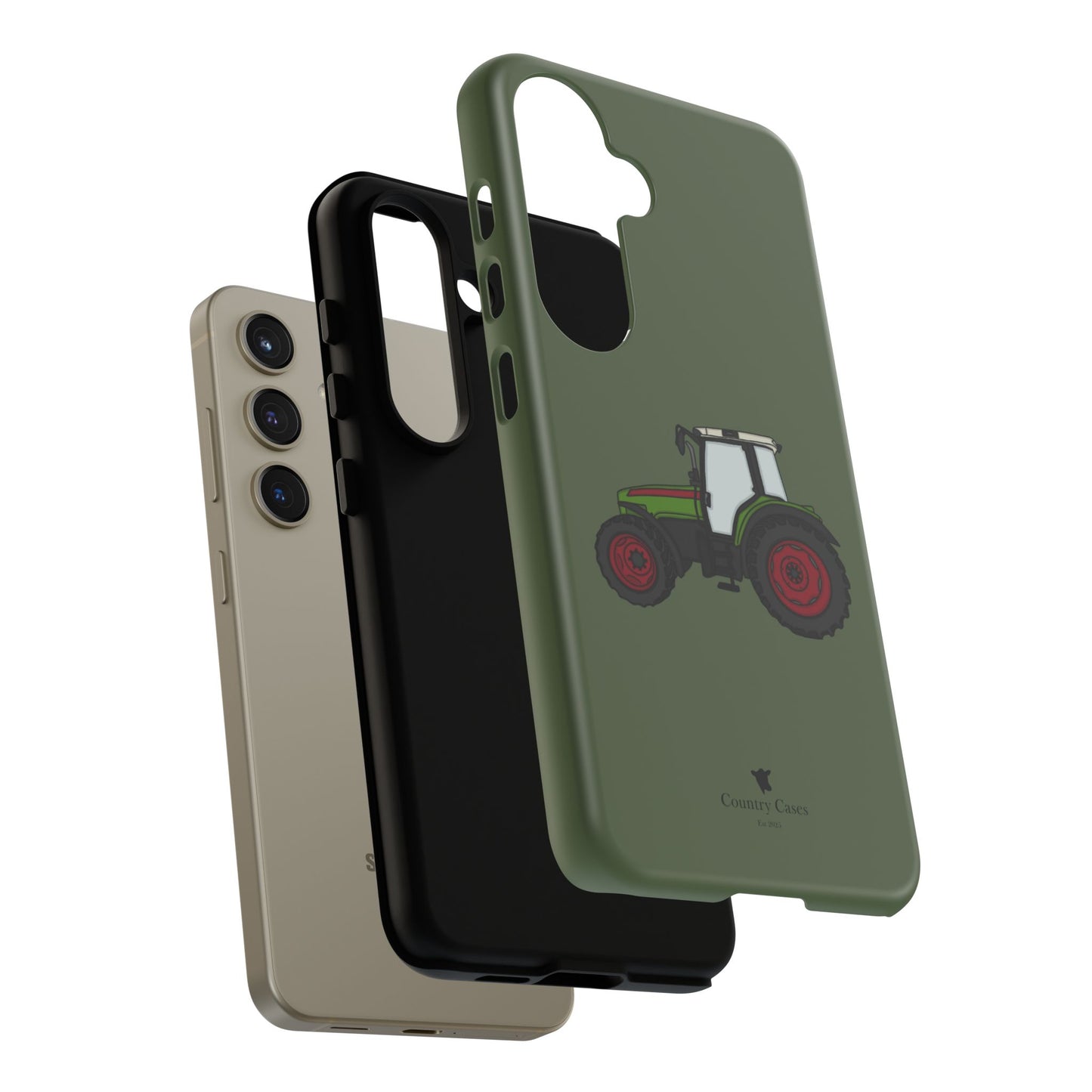 Android green tractor case
