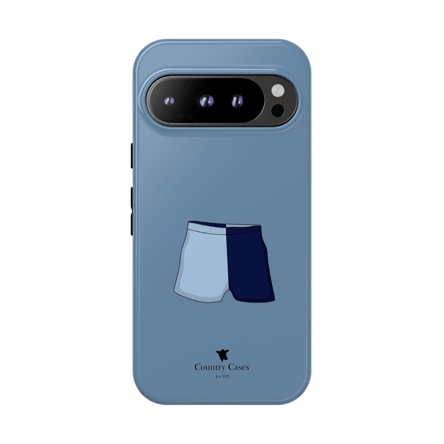 Android blue two toned short case