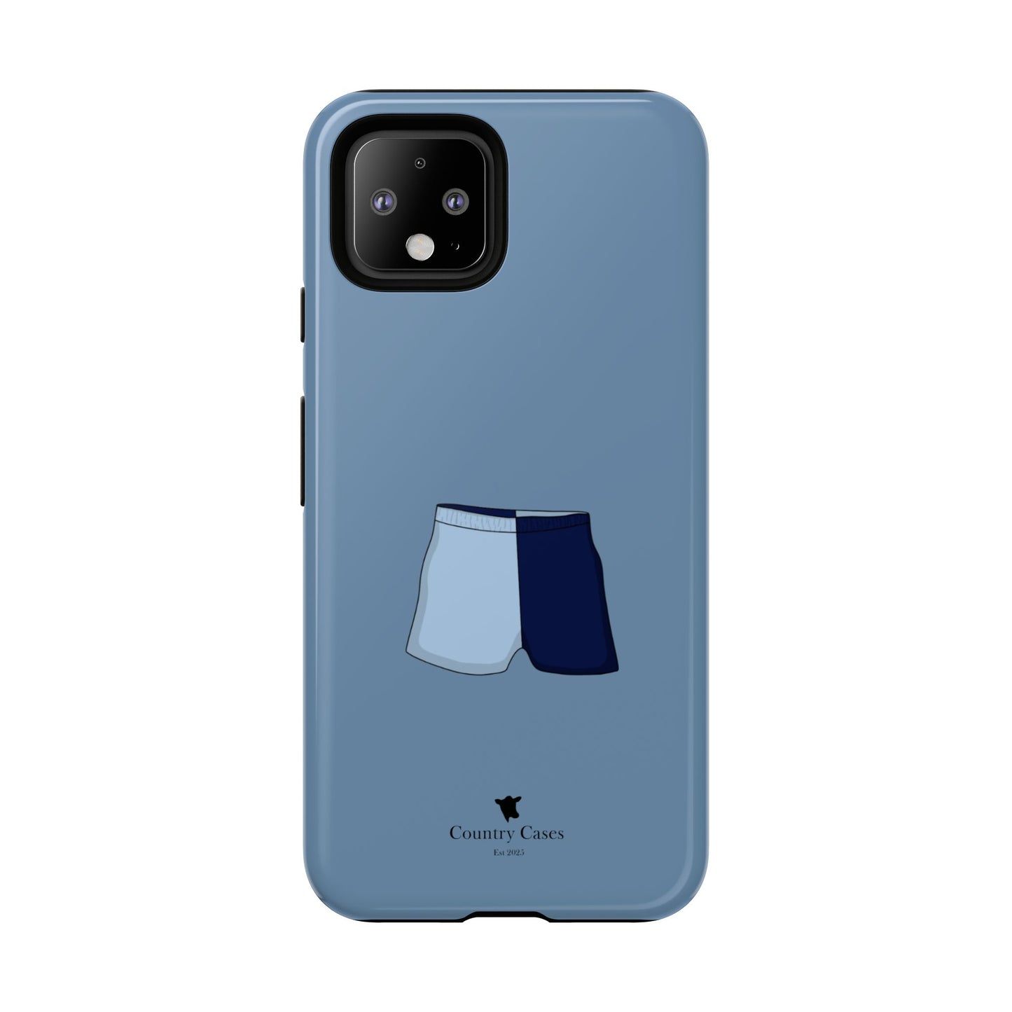 Android blue two toned short case