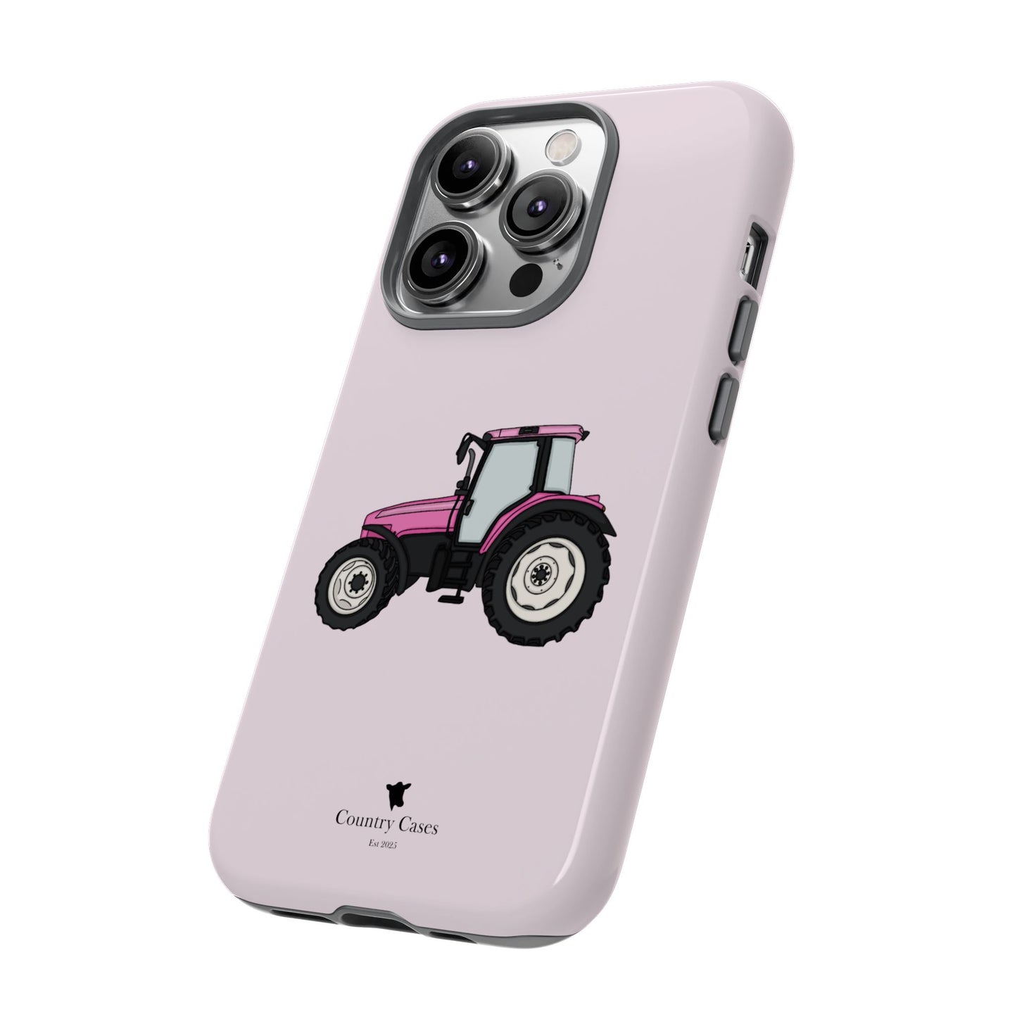Pink tractor case