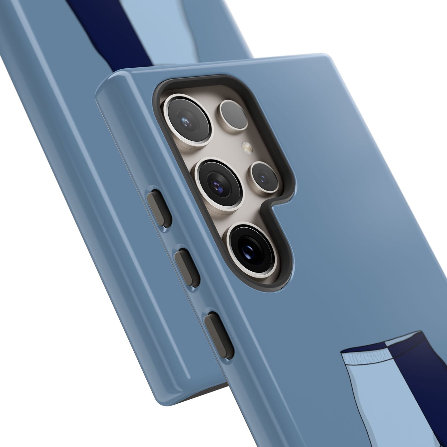 Android blue two toned short case