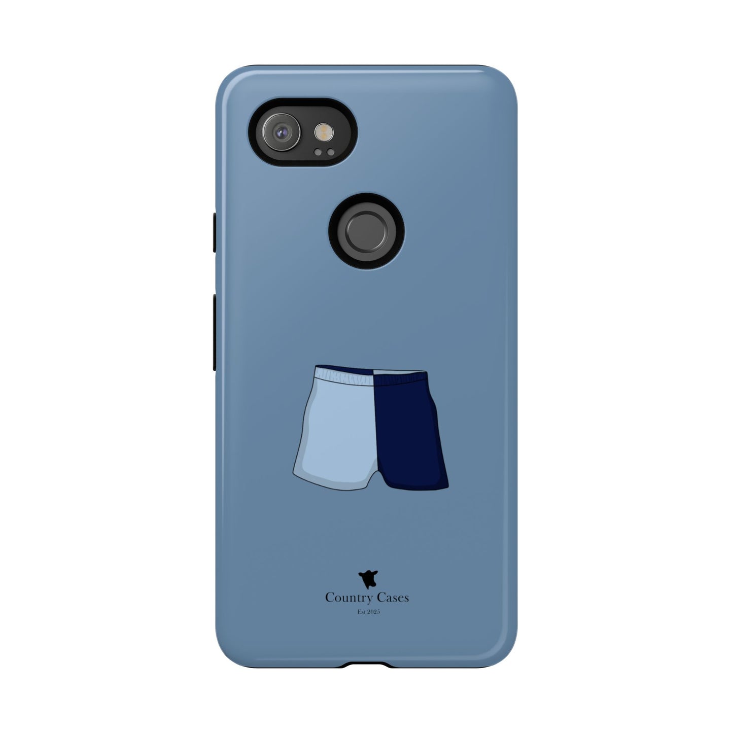 Android blue two toned short case