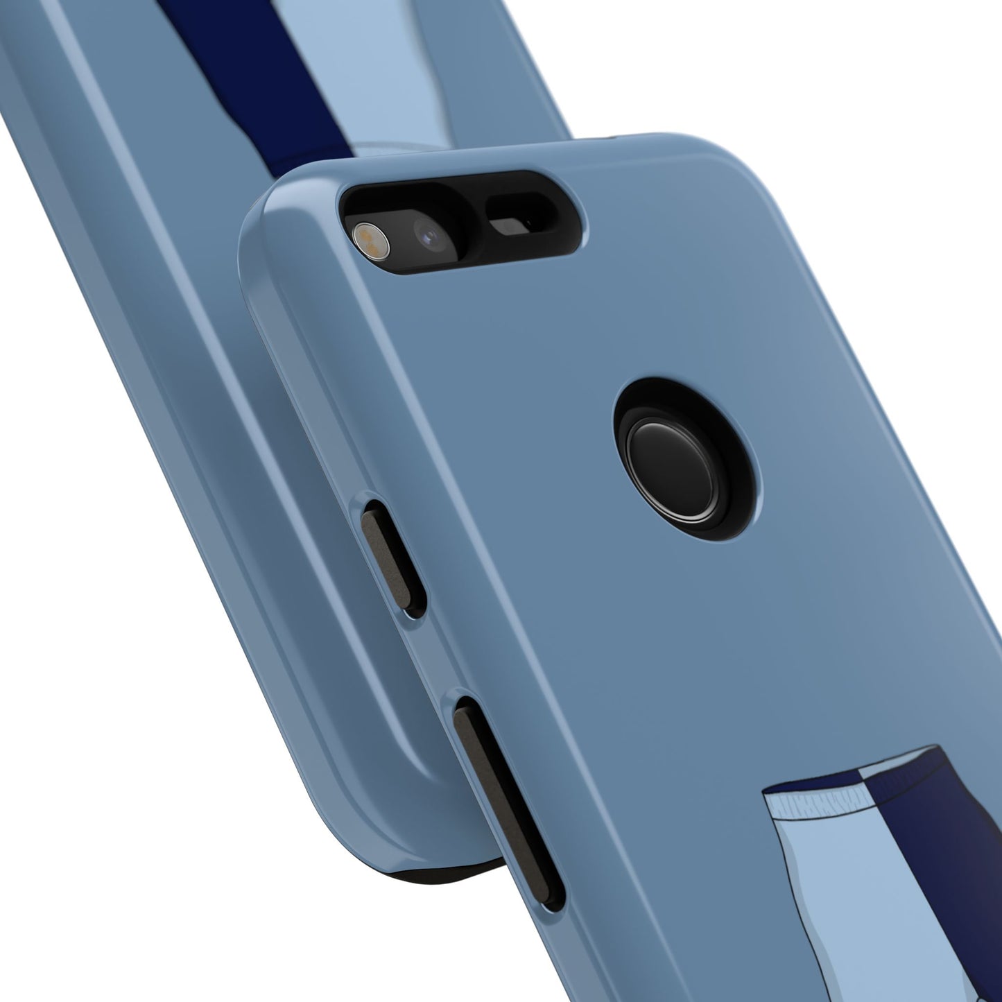 Android blue two toned short case