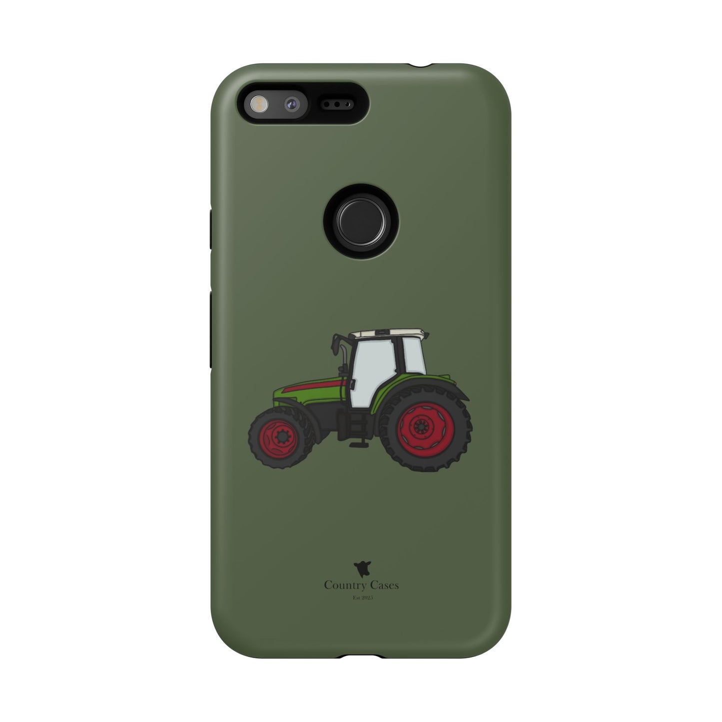 Android green tractor case