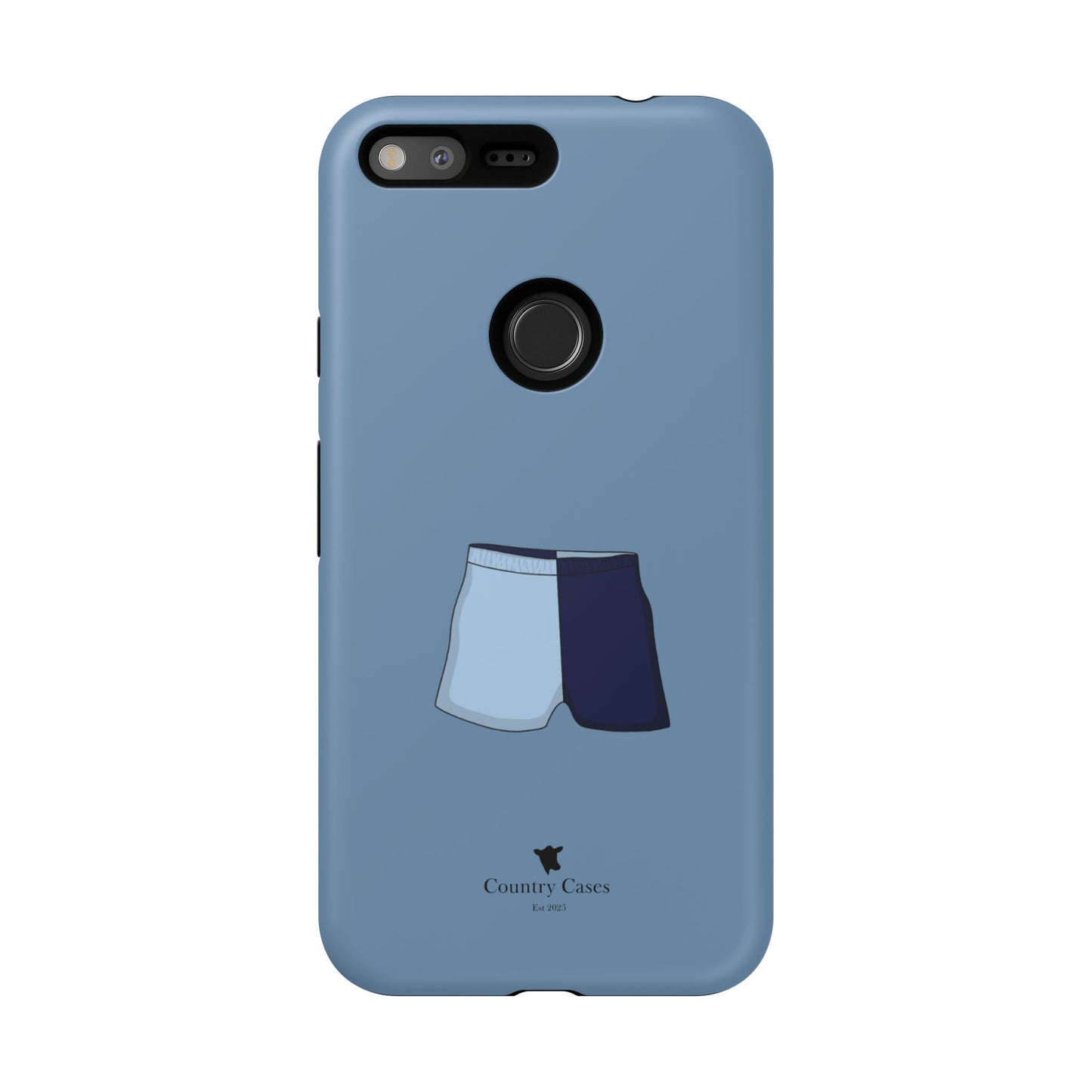 Android blue two toned short case