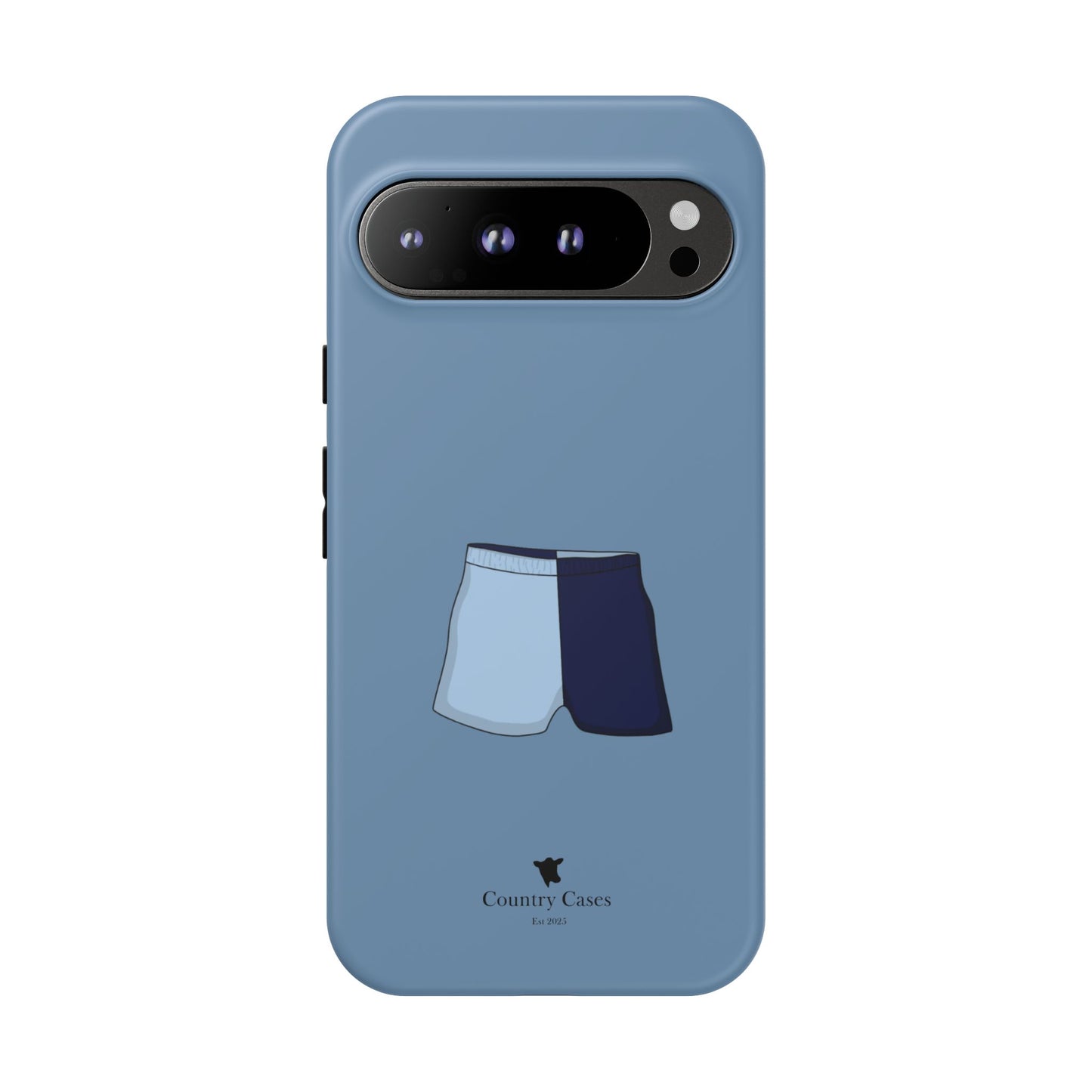 Android blue two toned short case