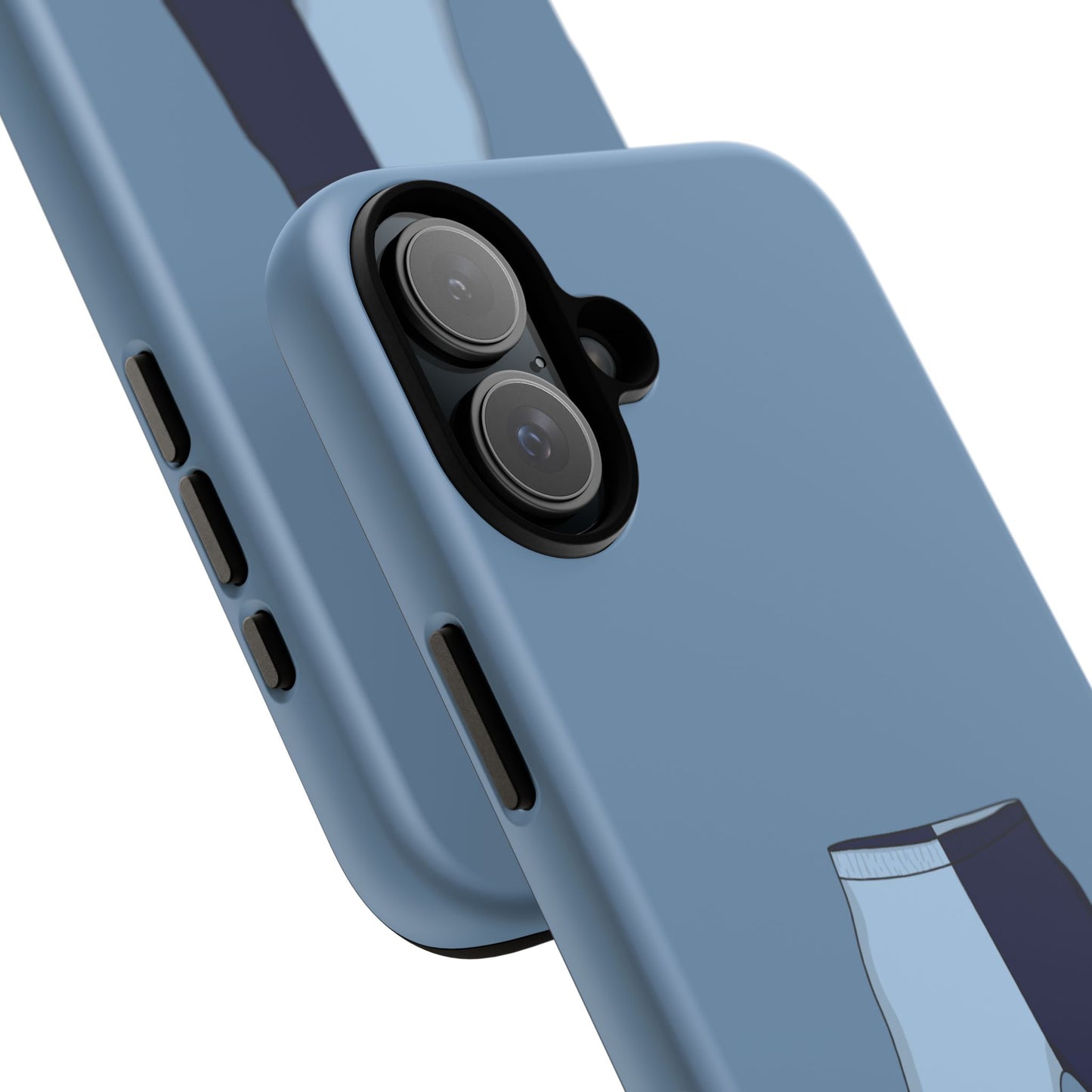 Blue two toned shorts case