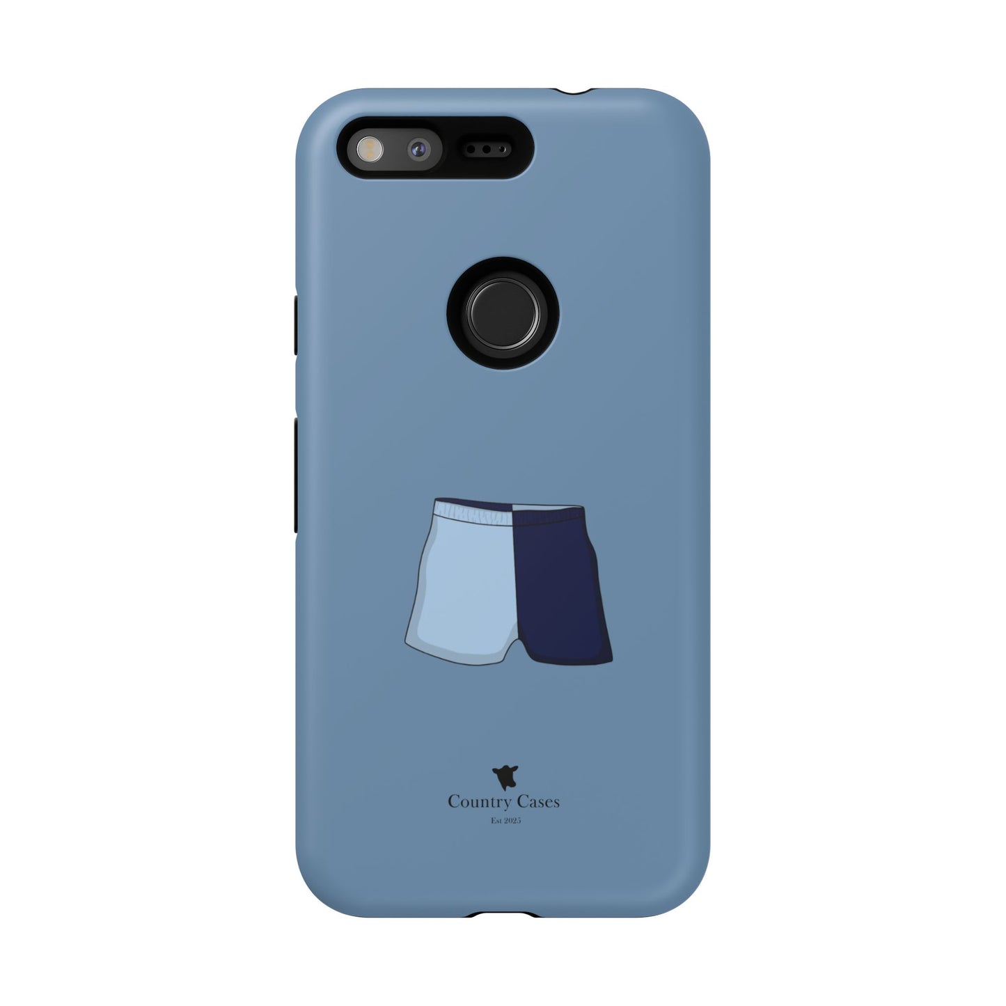 Android blue two toned short case