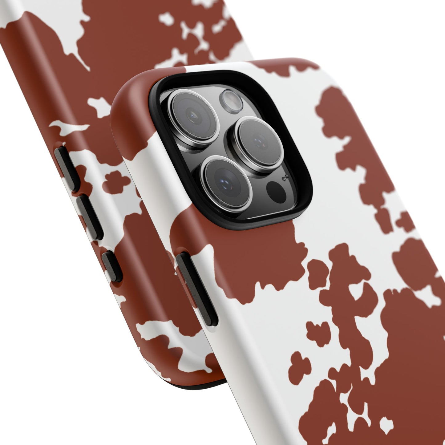 Red and white cow print case