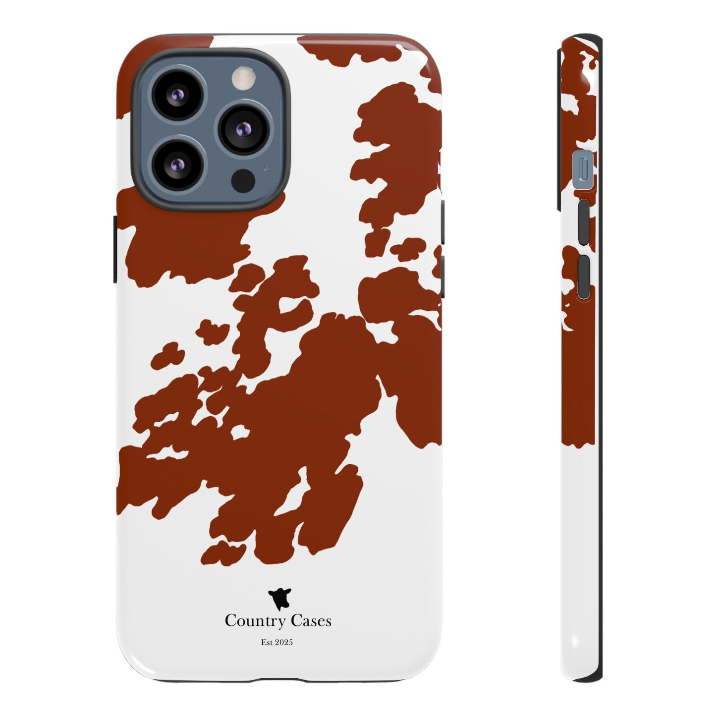 Red and white cow print case