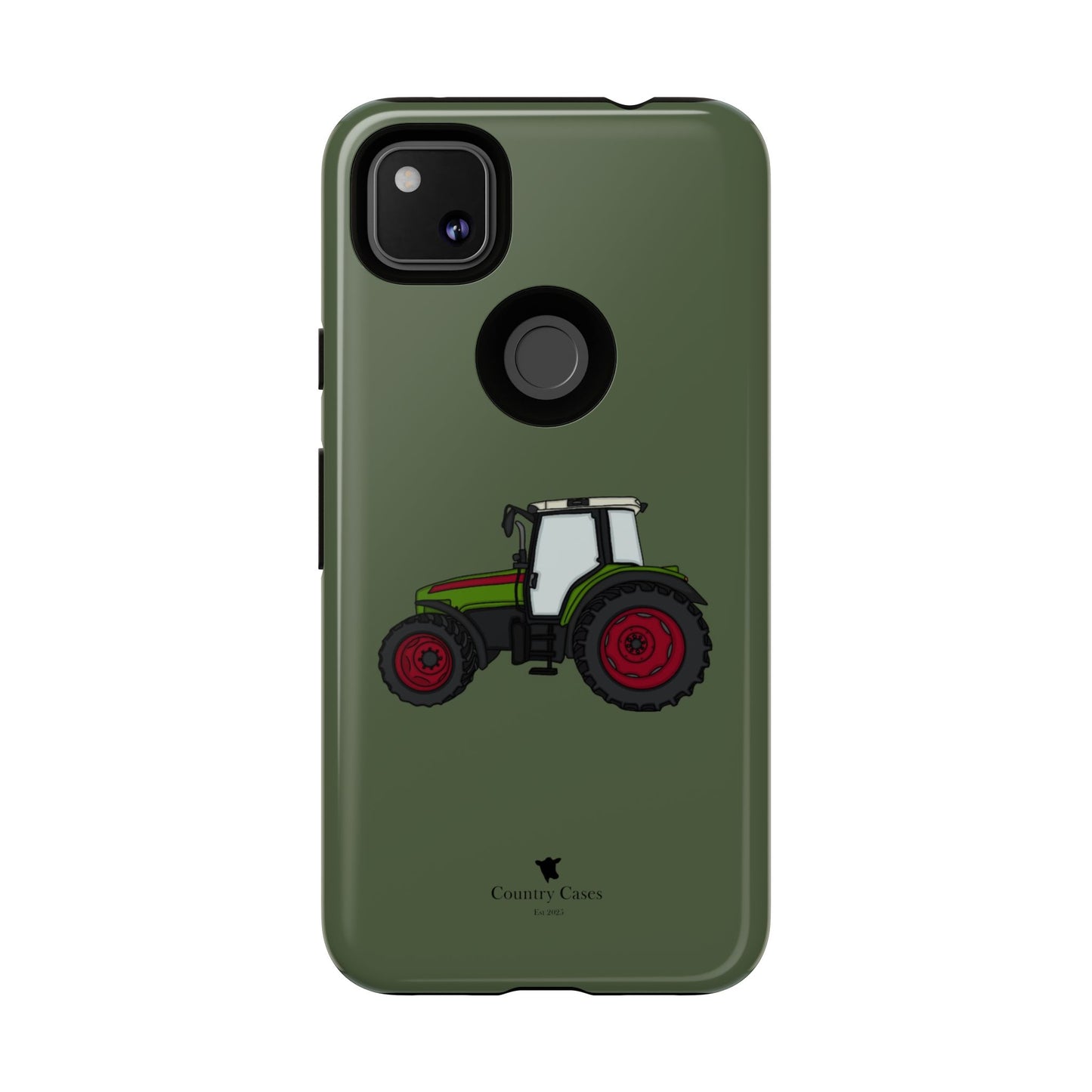 Android green tractor case