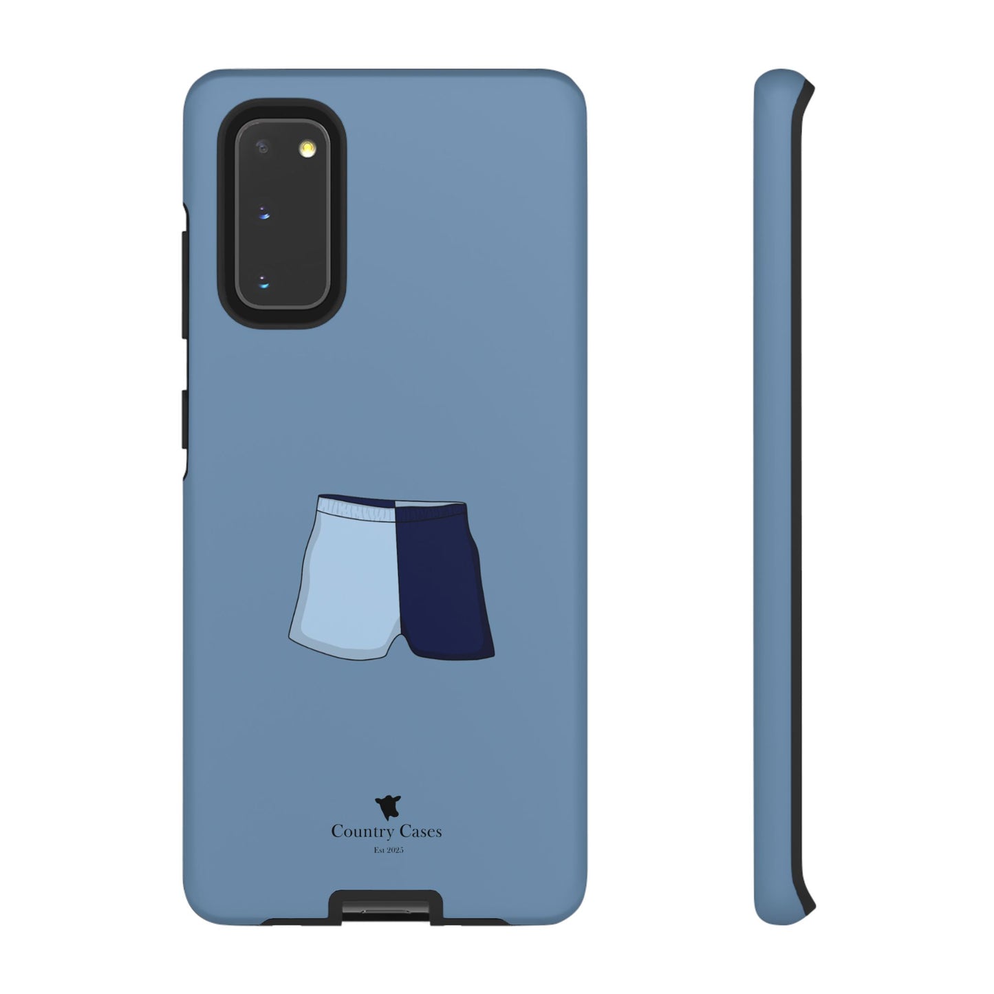 Android blue two toned short case