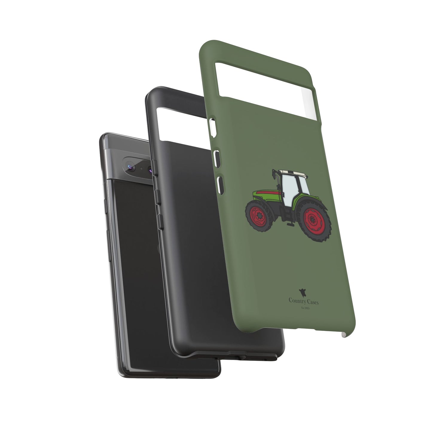 Android green tractor case