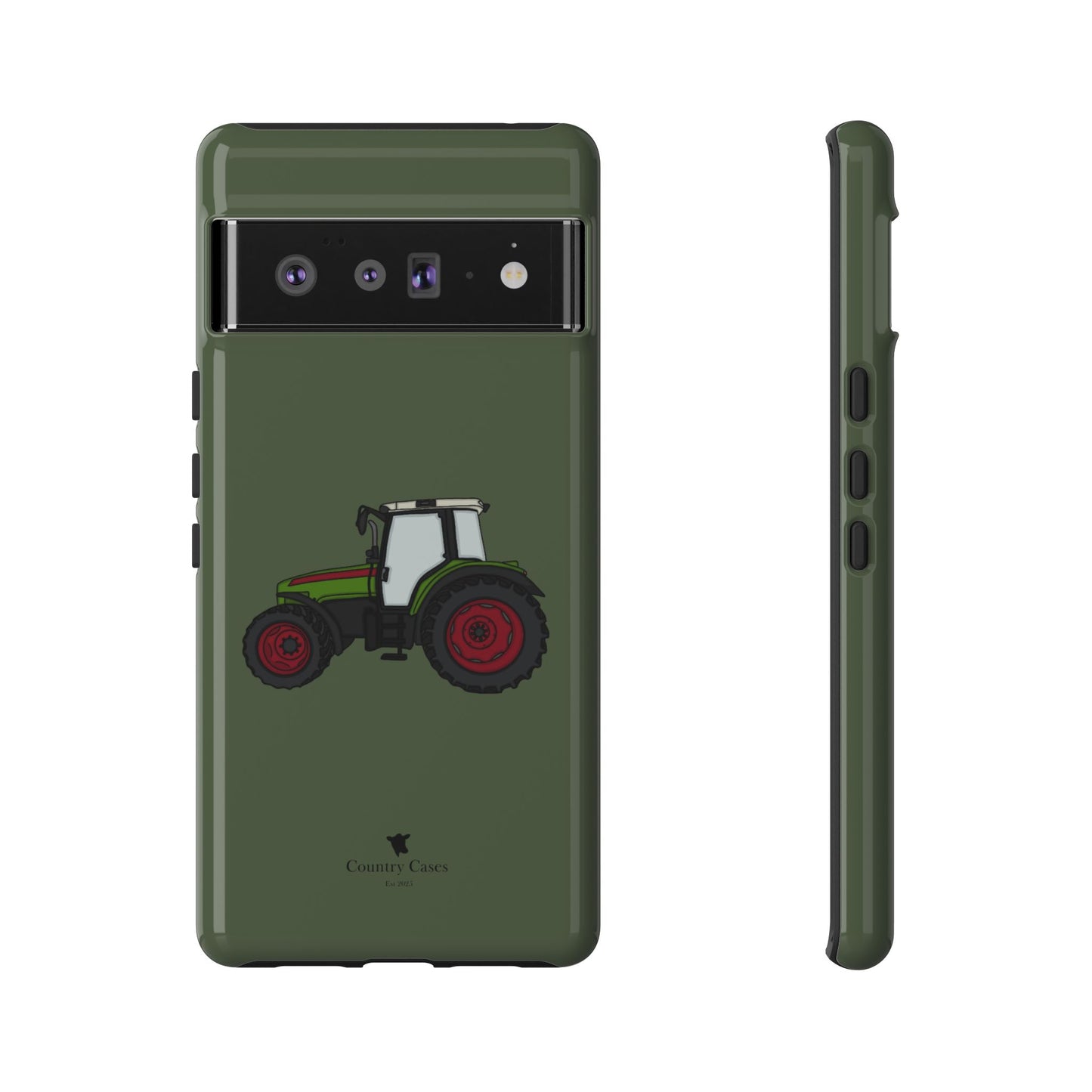 Android green tractor case