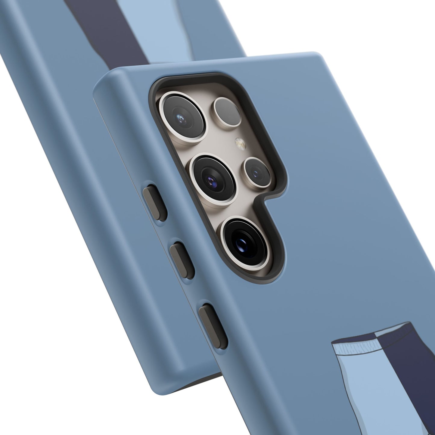 Android blue two toned short case