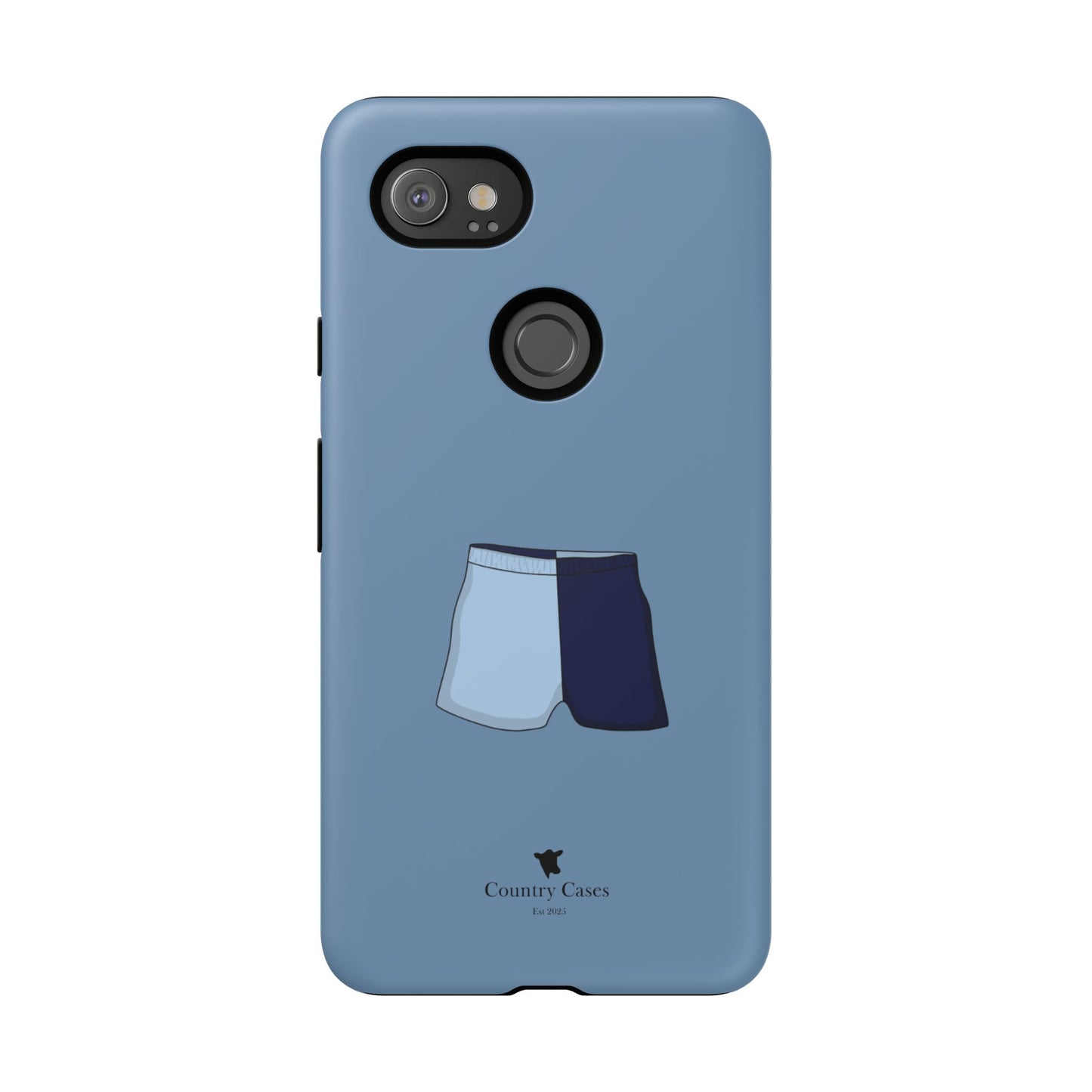 Android blue two toned short case