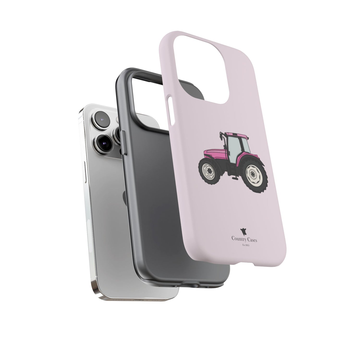 Pink tractor case
