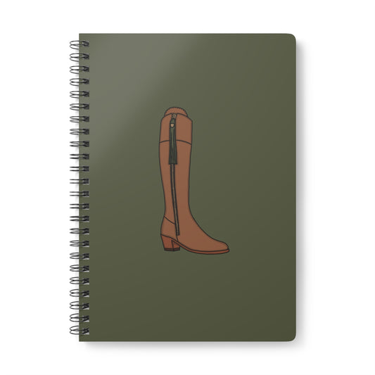 Green country boot notebook