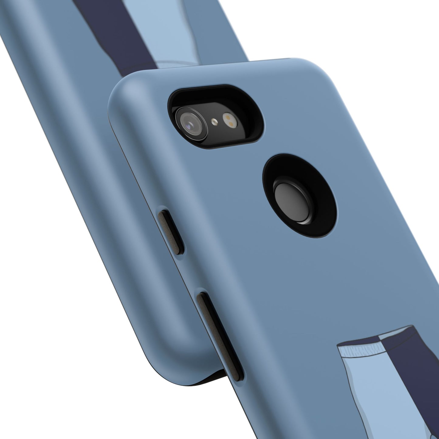 Android blue two toned short case