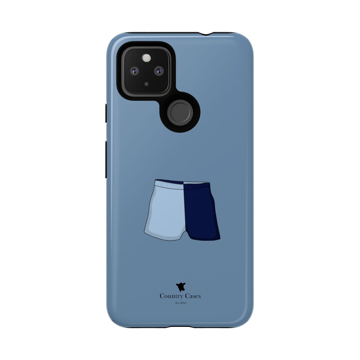 Android blue two toned short case