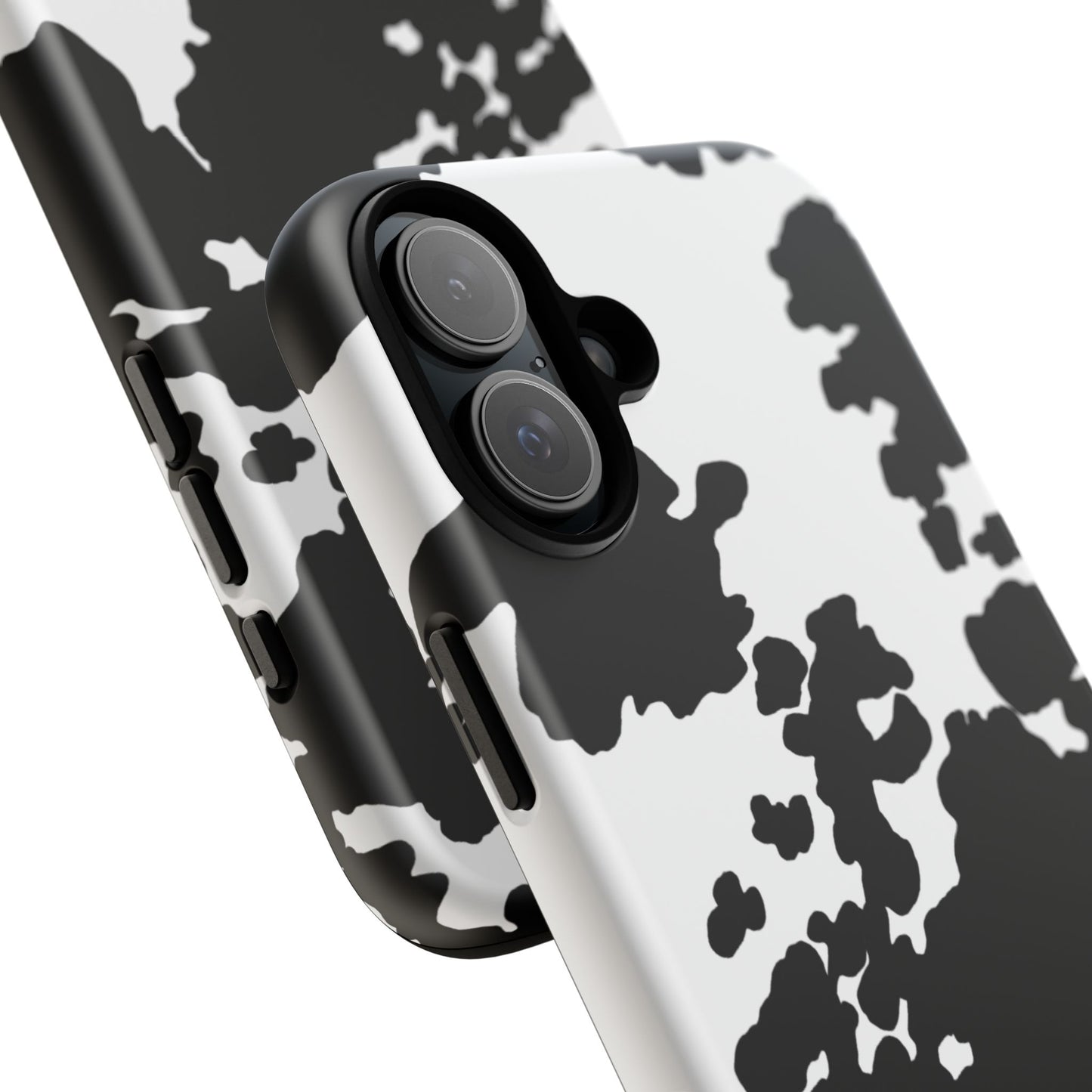 Black and white cow print case