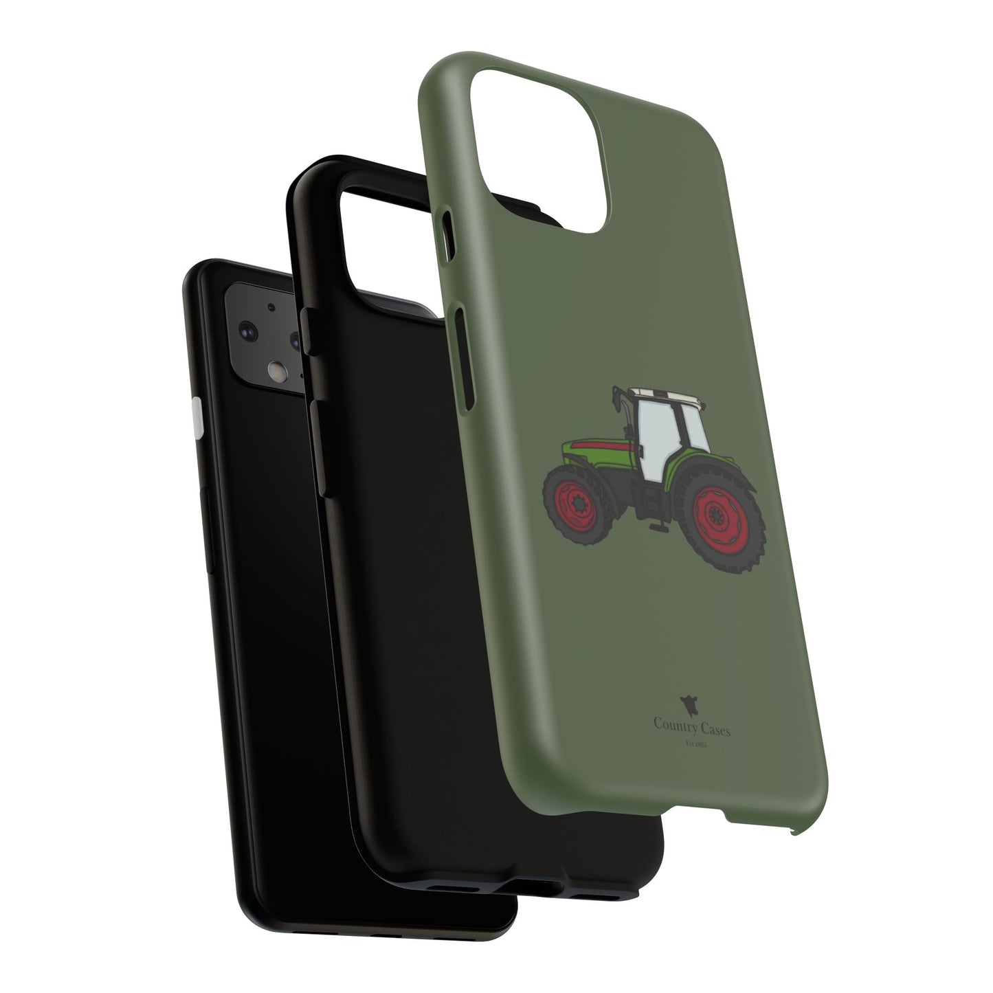 Android green tractor case