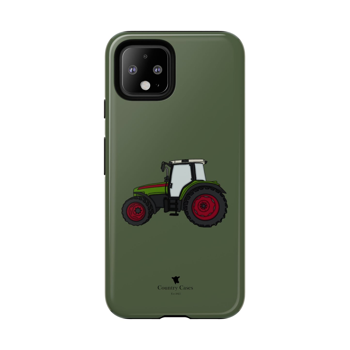 Android green tractor case