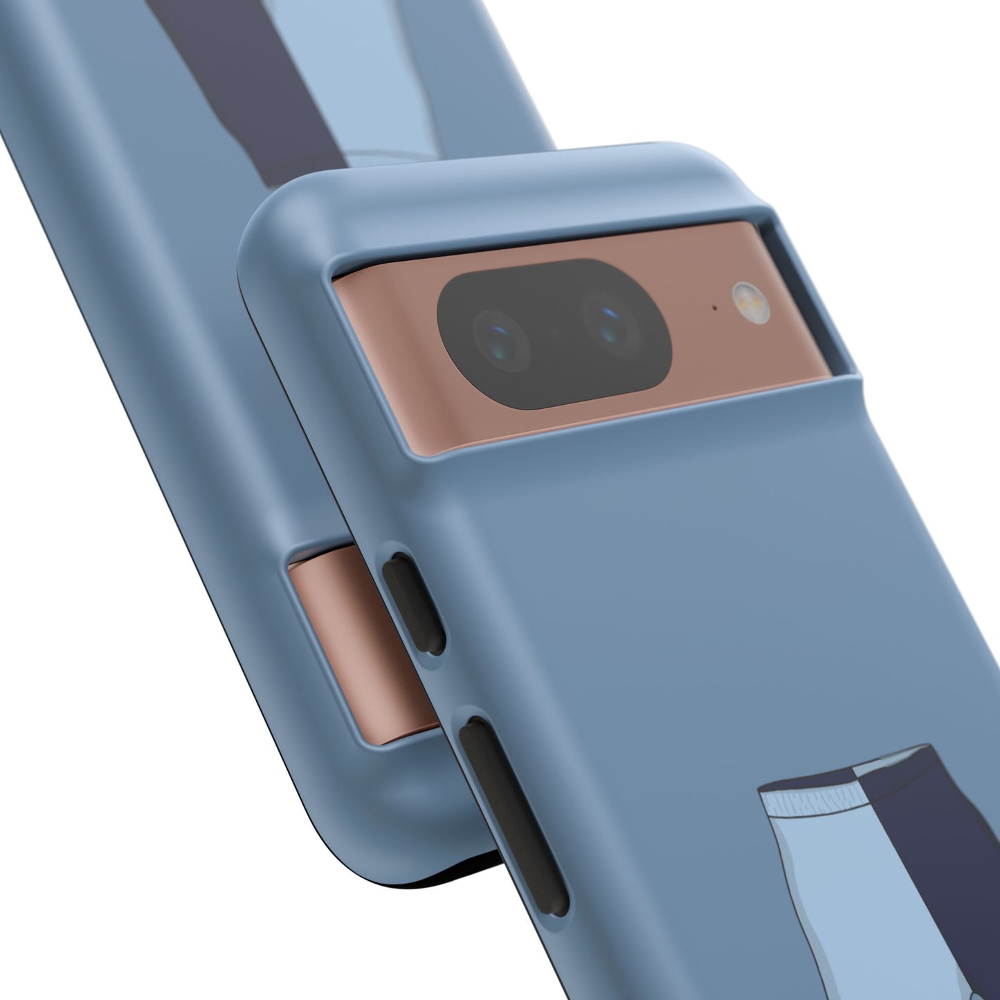 Android blue two toned short case