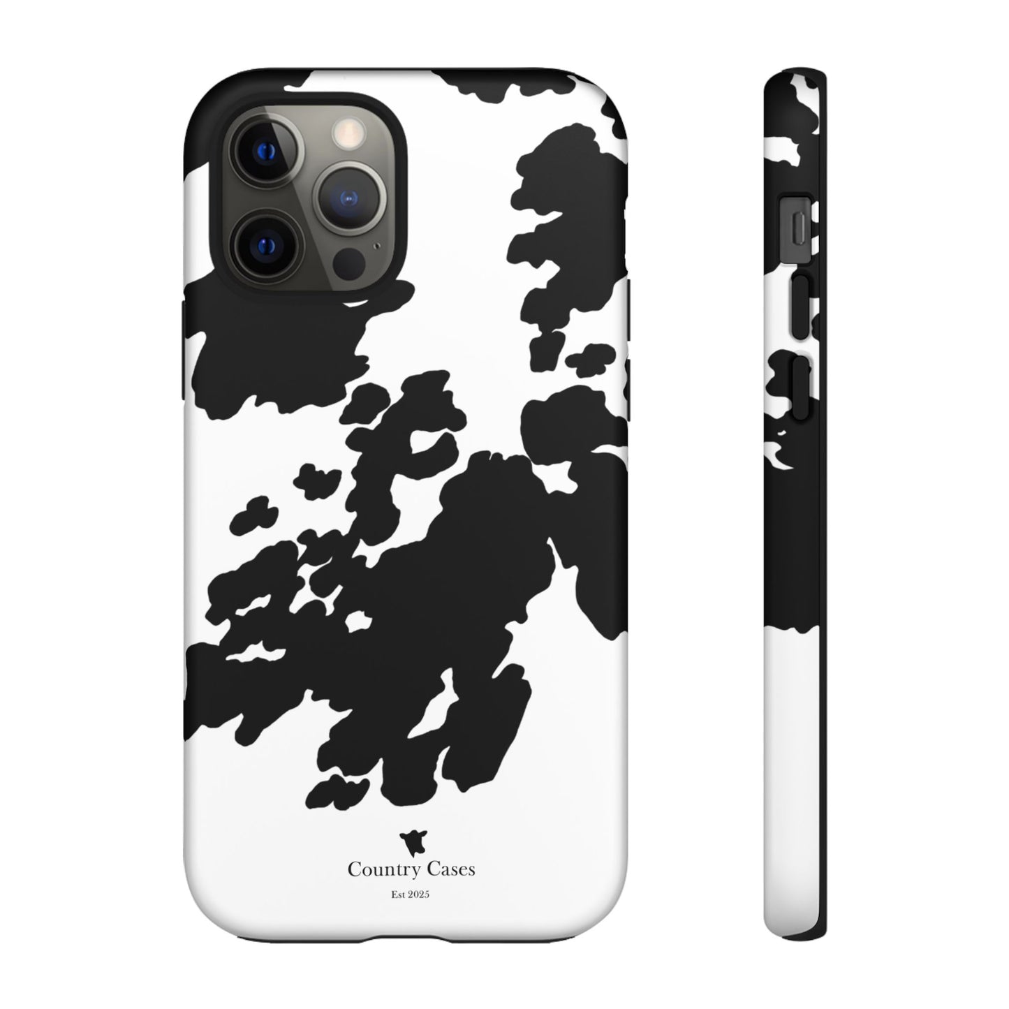 Black and white cow print case