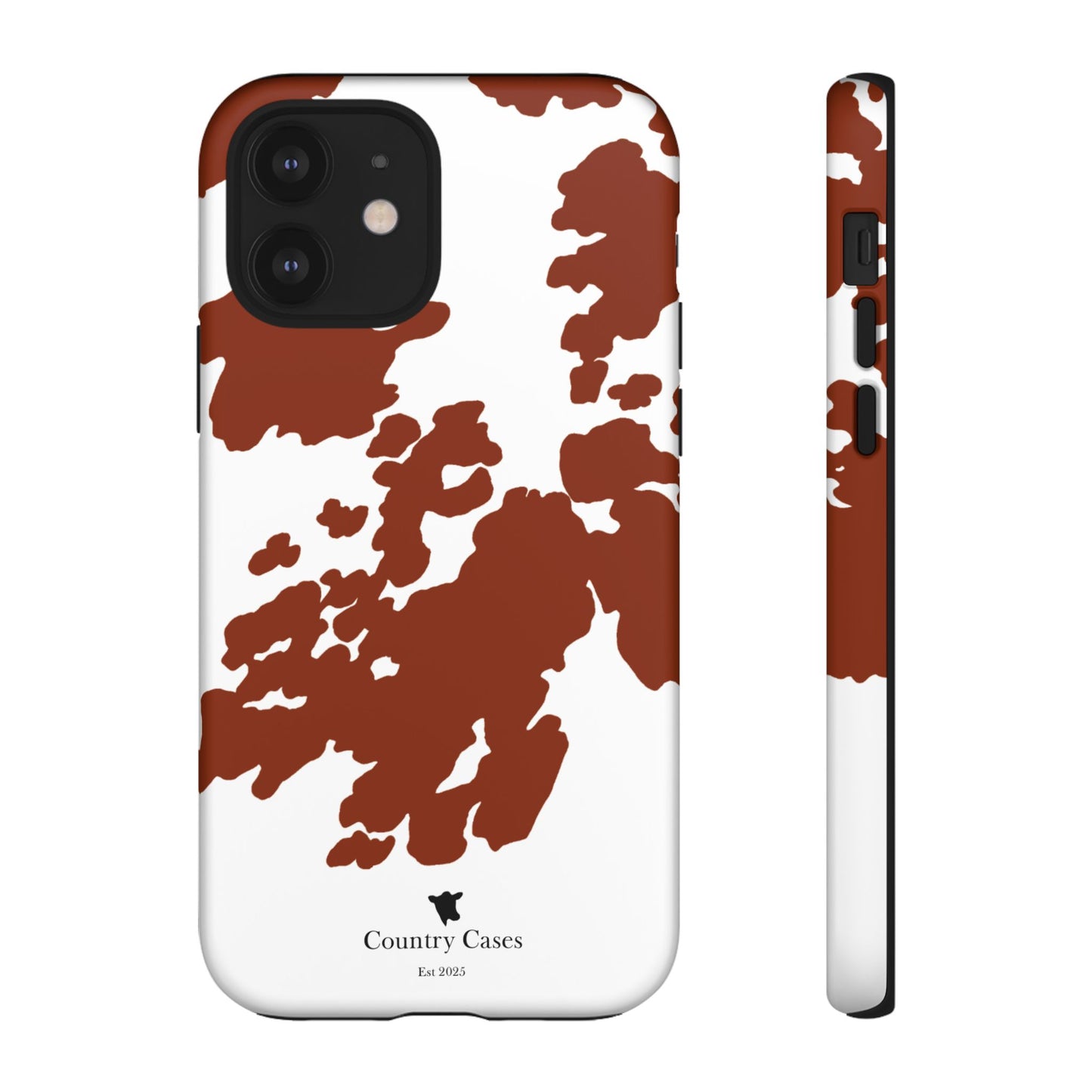 Red and white cow print case