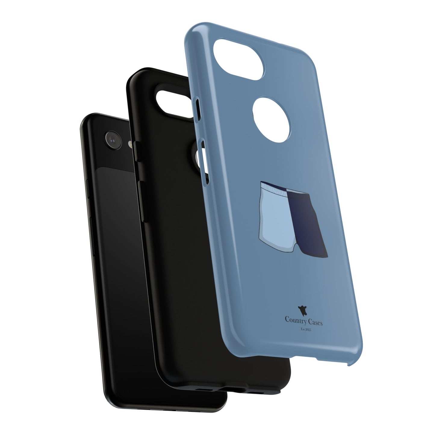 Android blue two toned short case