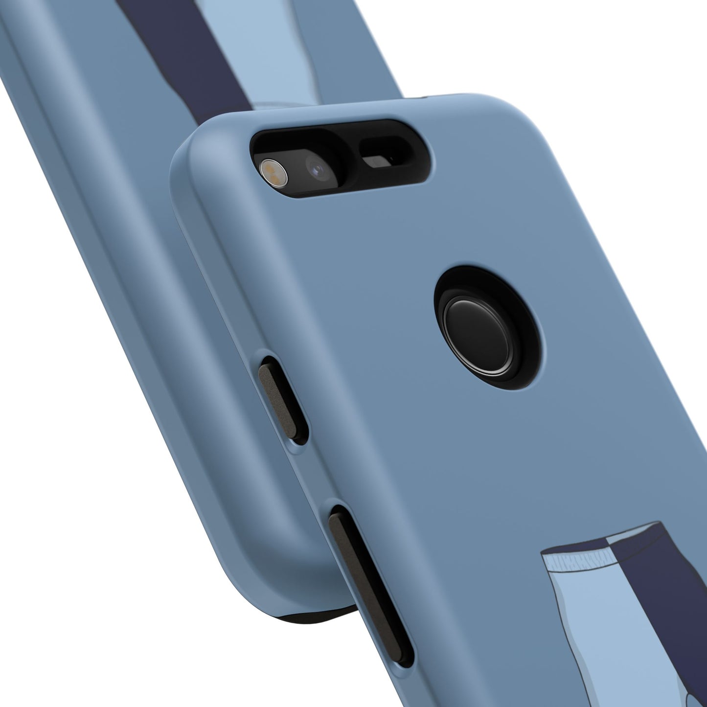 Android blue two toned short case