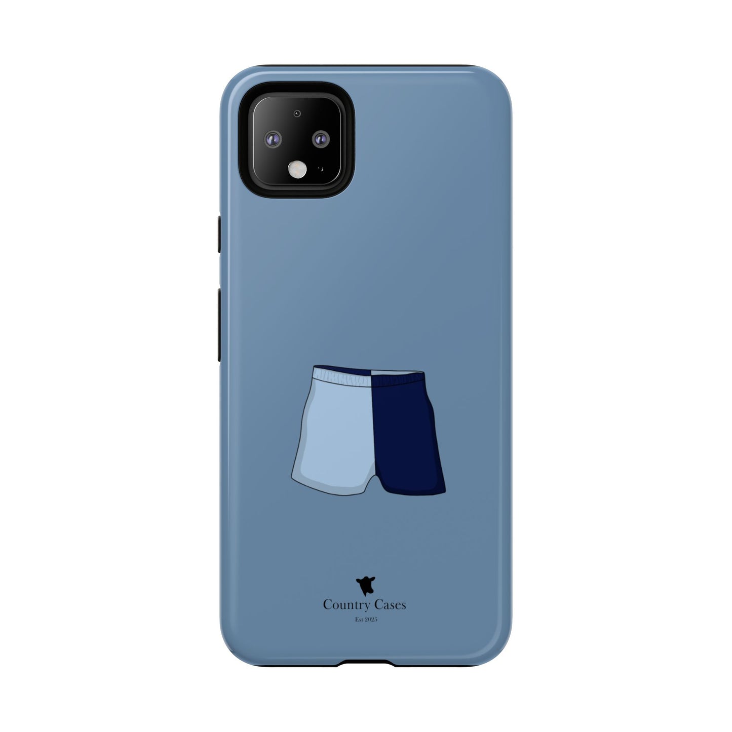 Android blue two toned short case
