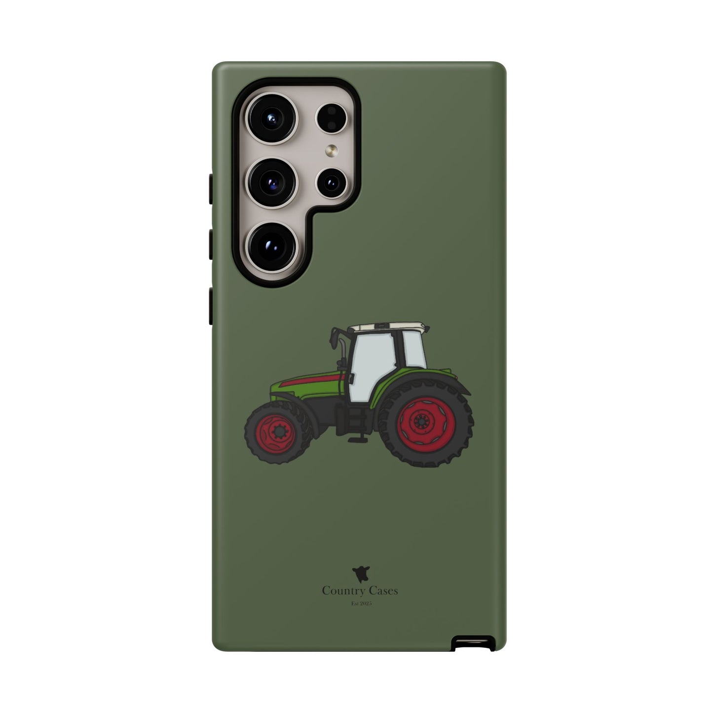 Android green tractor case