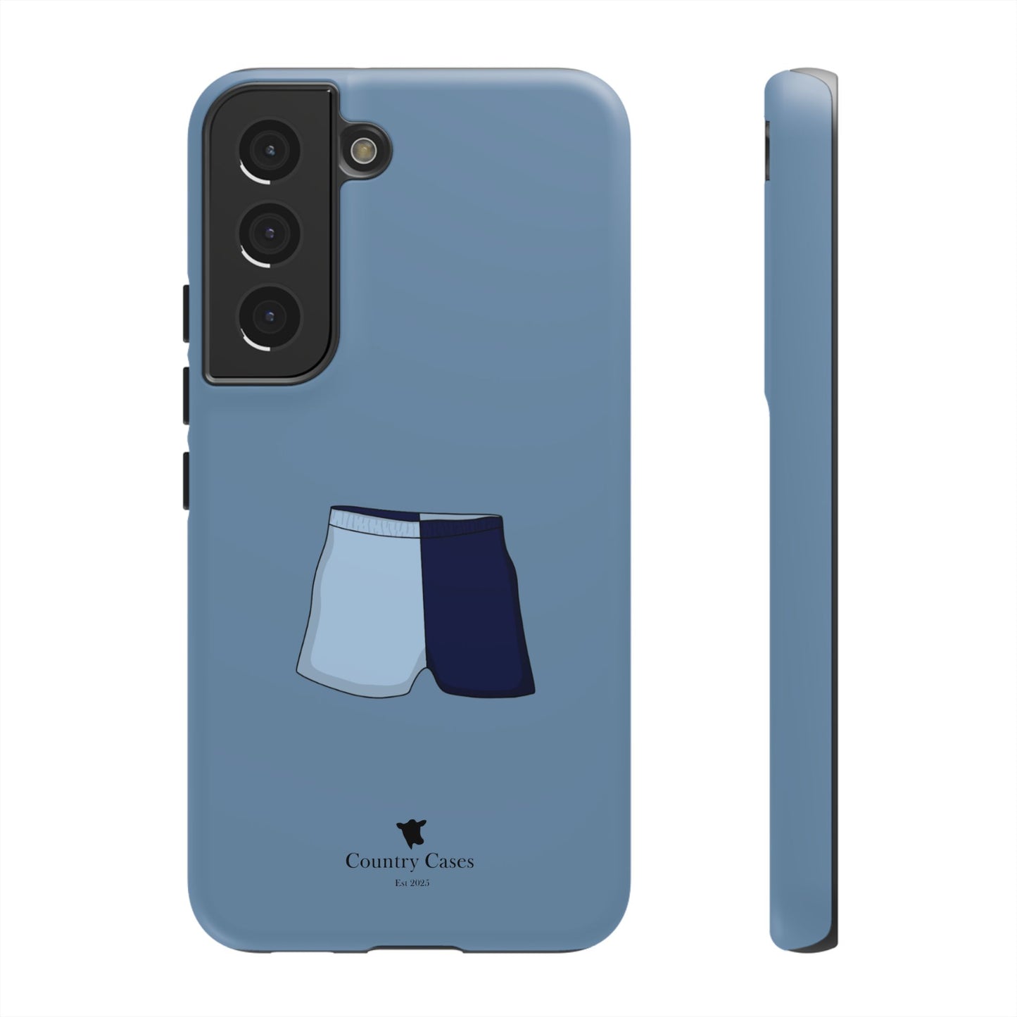 Android blue two toned short case
