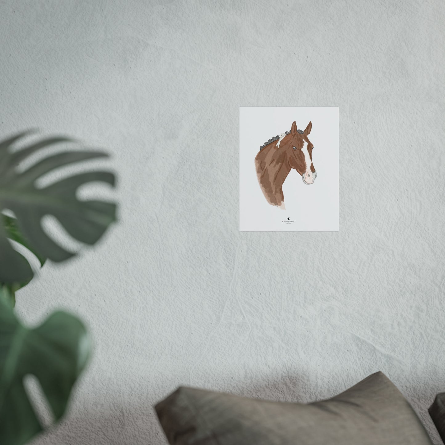 Piebald horse art print