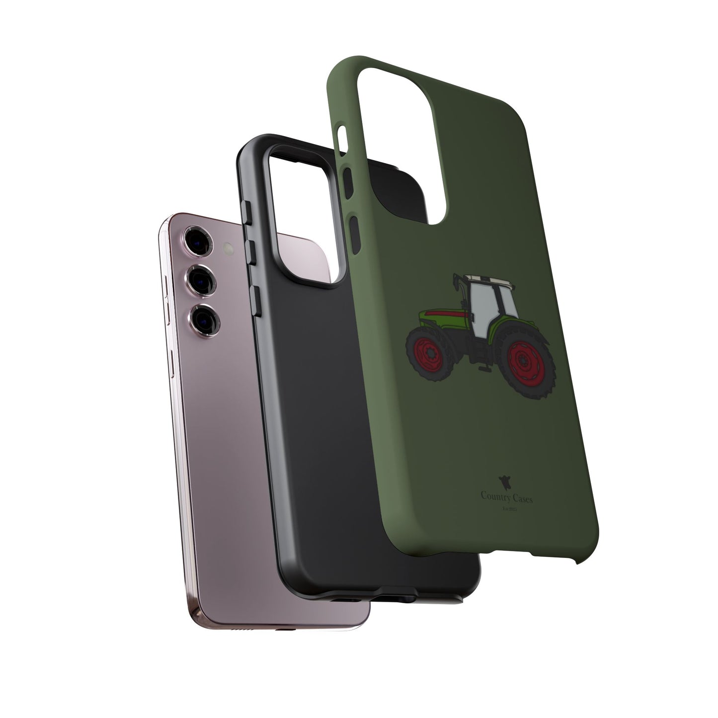 Android green tractor case