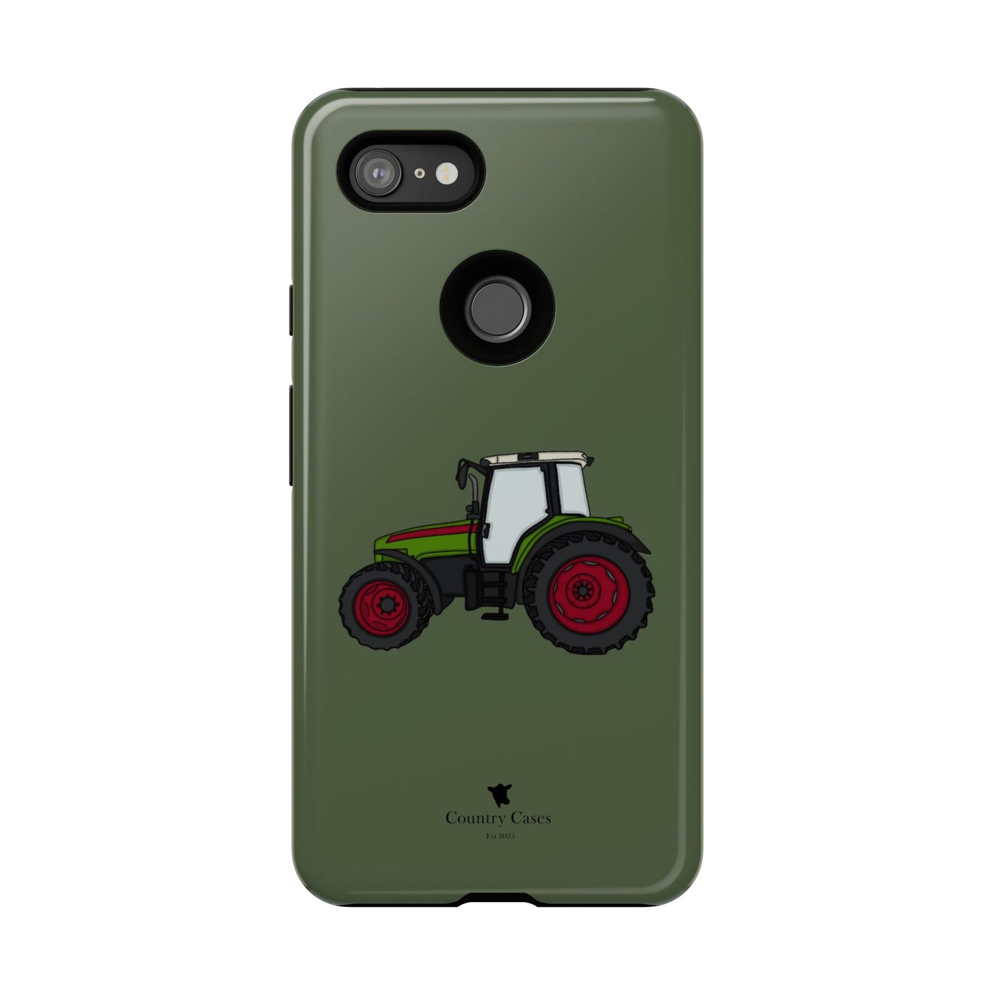 Android green tractor case