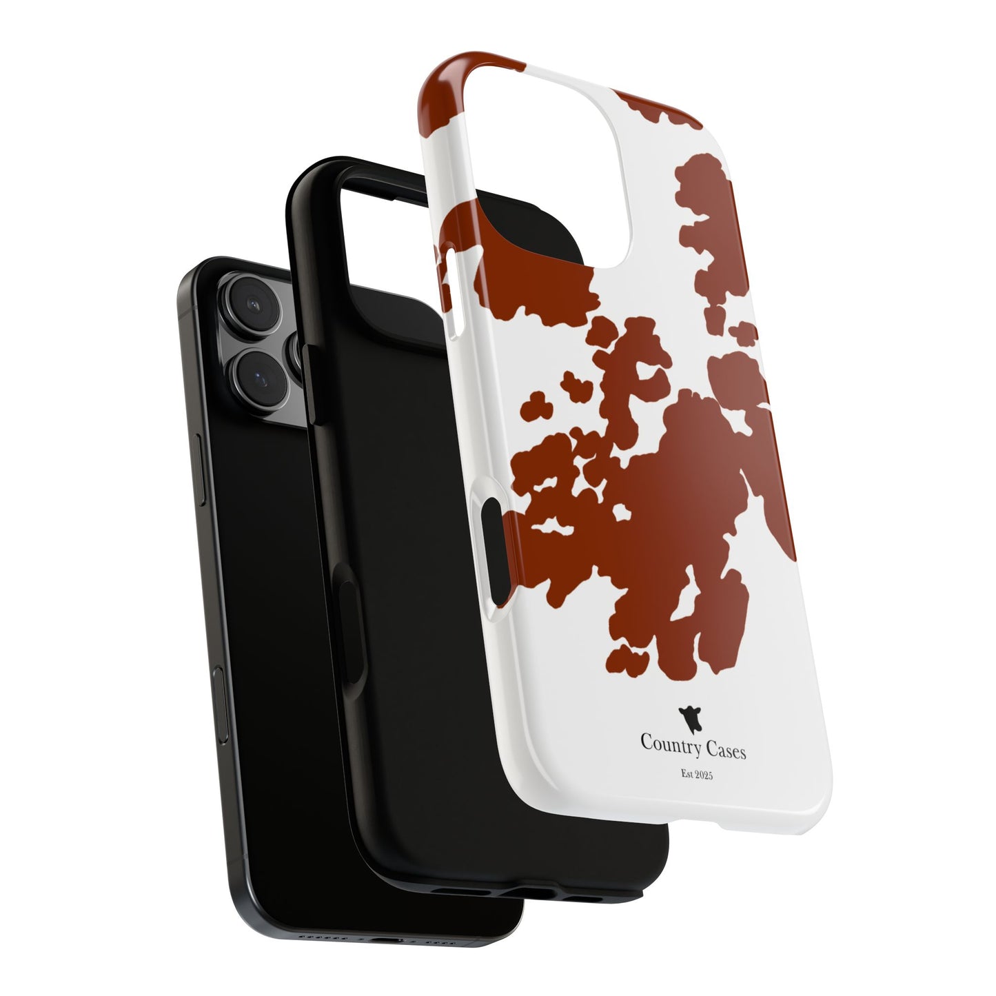 Red and white cow print case