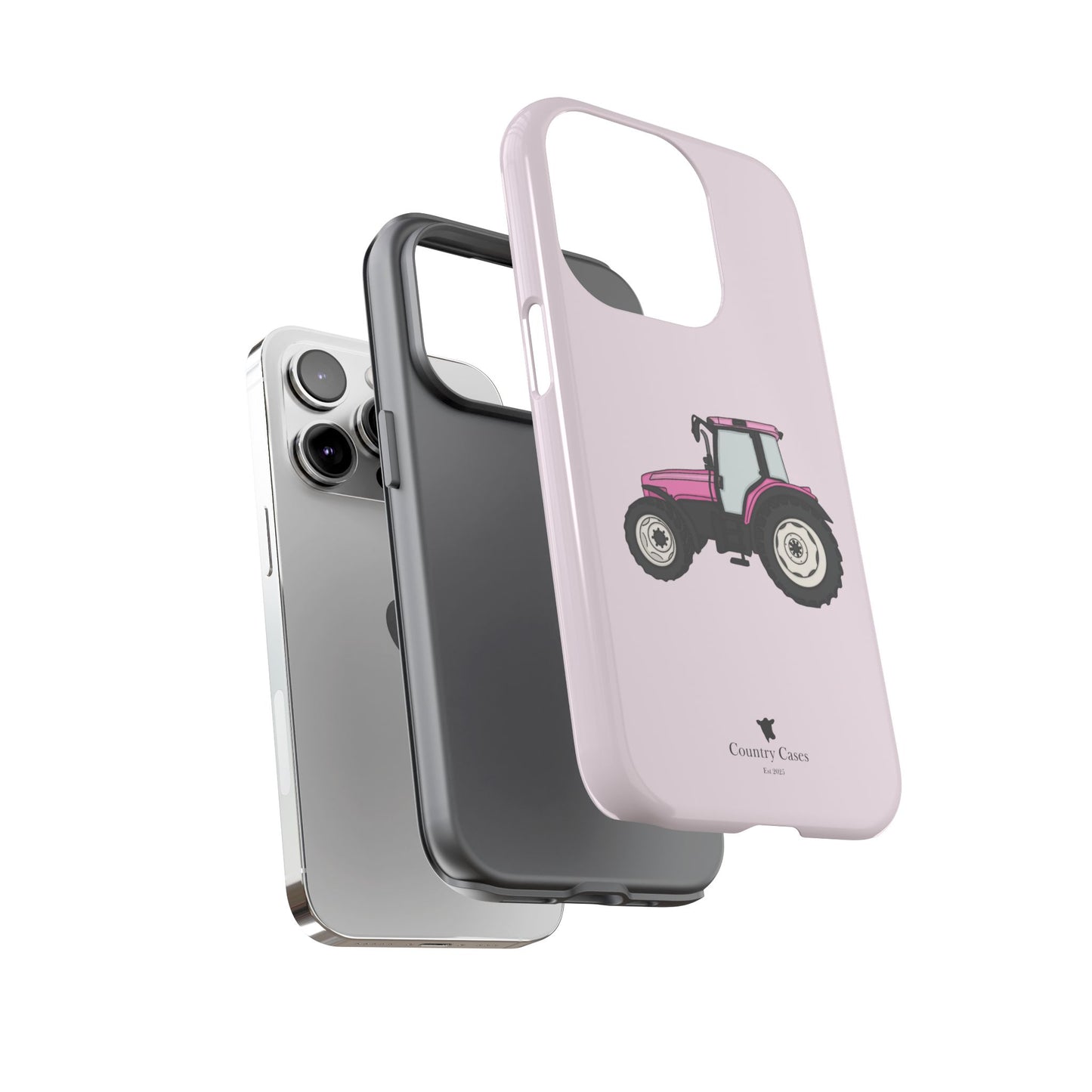 Pink tractor case