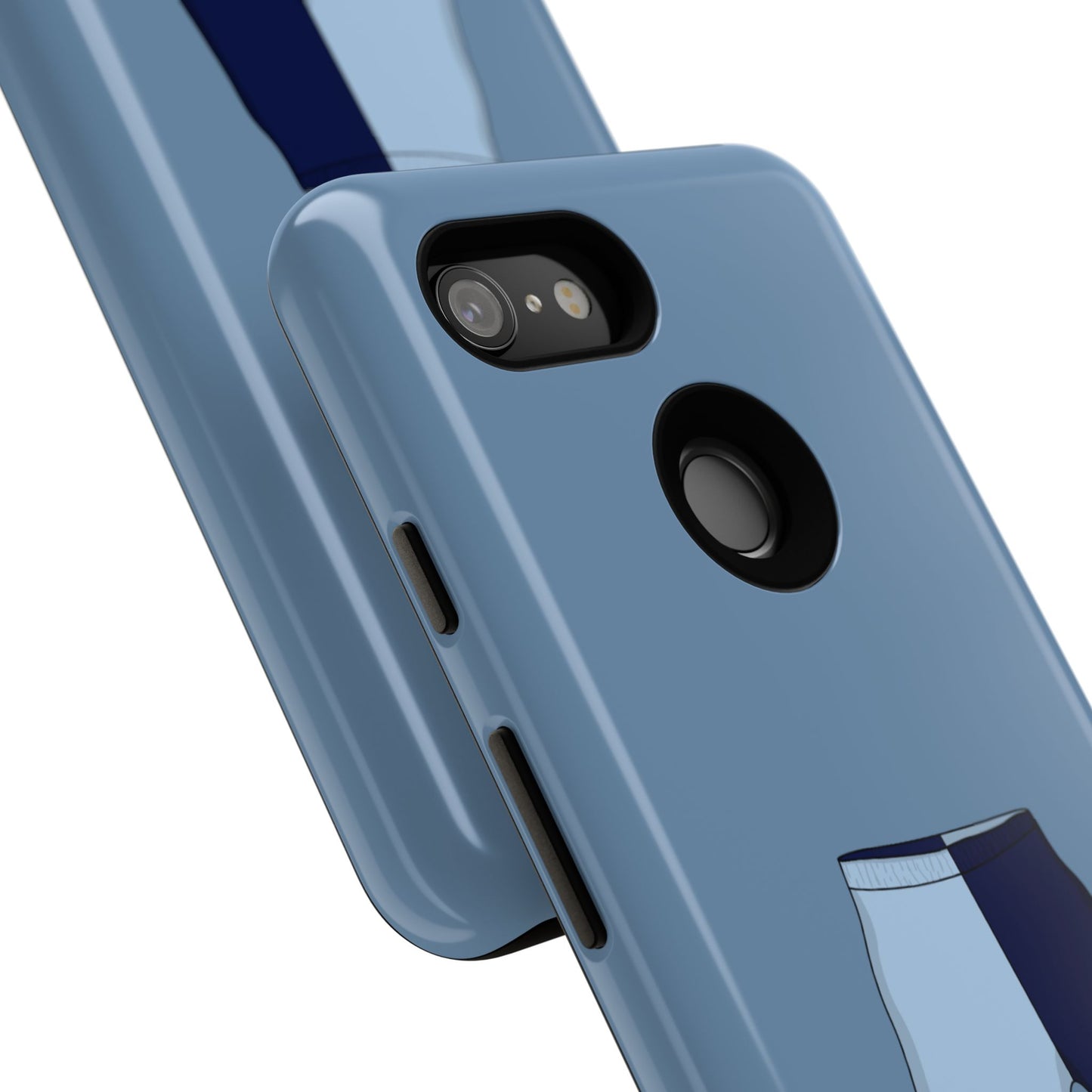 Android blue two toned short case