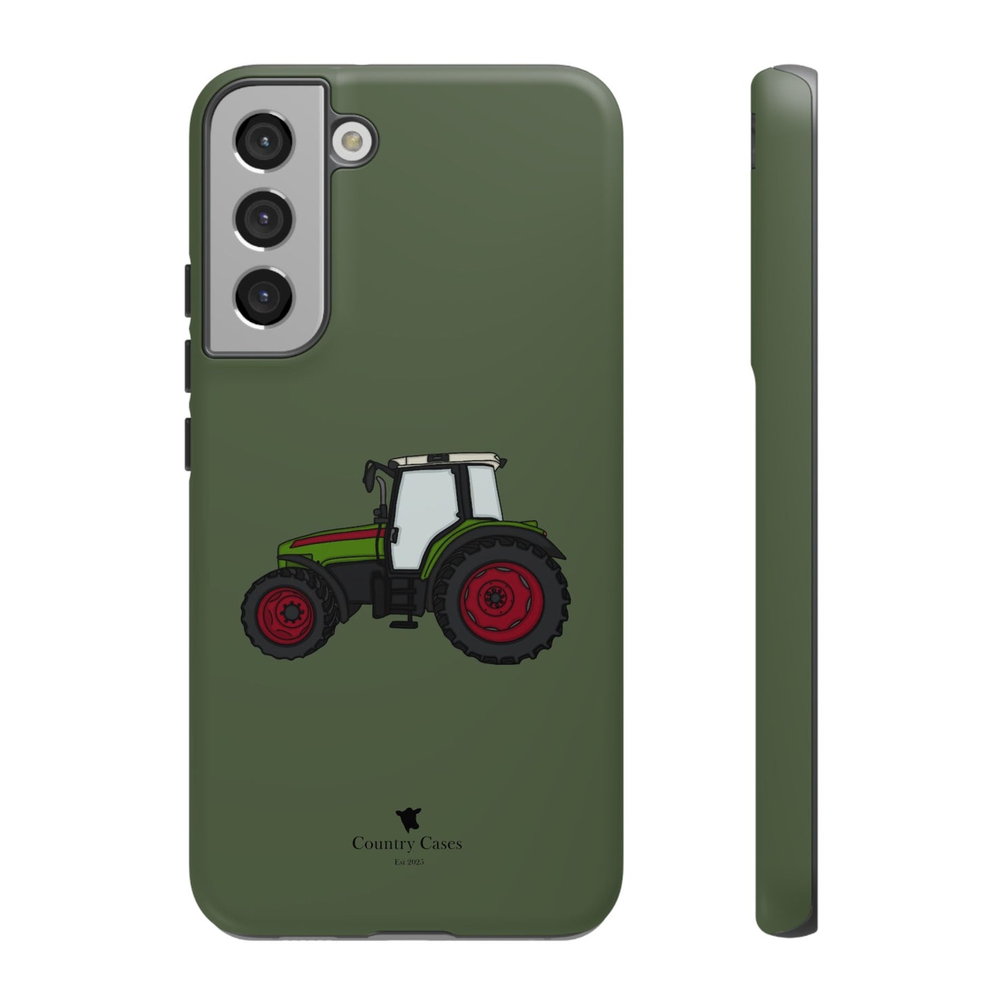 Android green tractor case