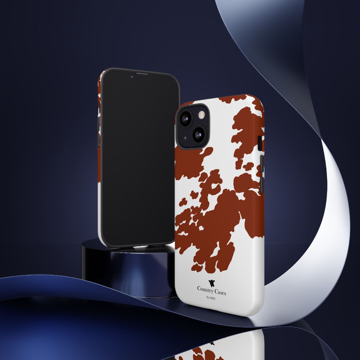 Red and white cow print case