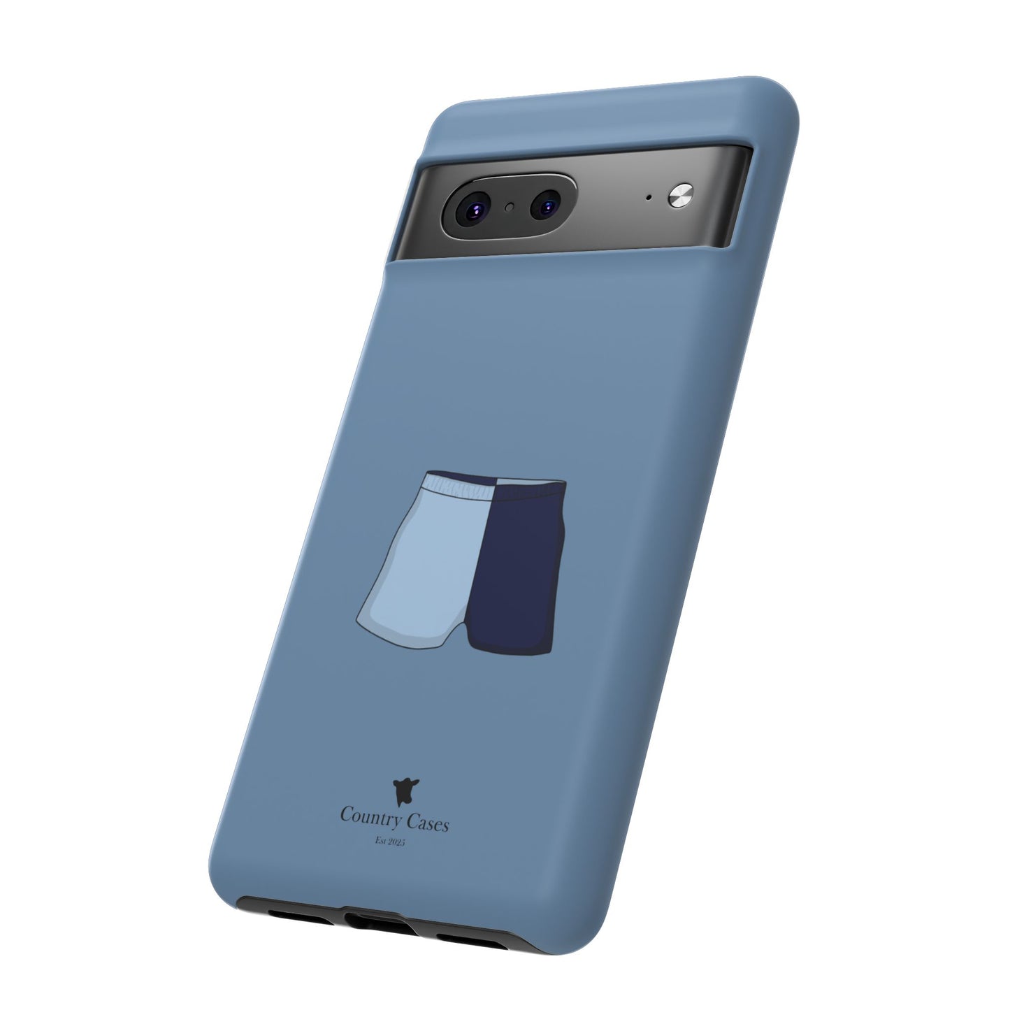 Android blue two toned short case